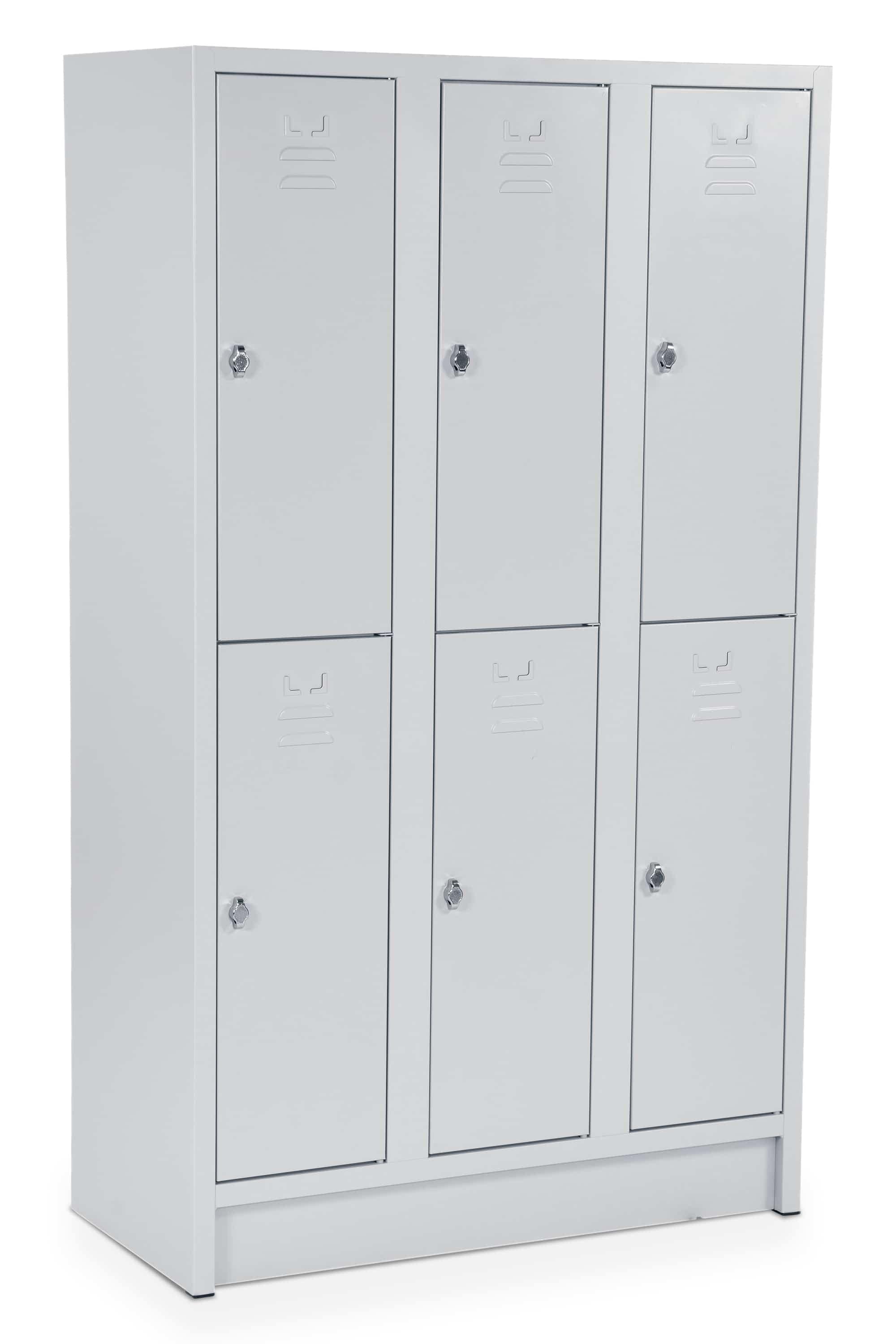 CEHA Garderoben- und F&auml;cherschrank 90 cm Breite mit 6 F&auml;cher in lichtgrau - Bild 1