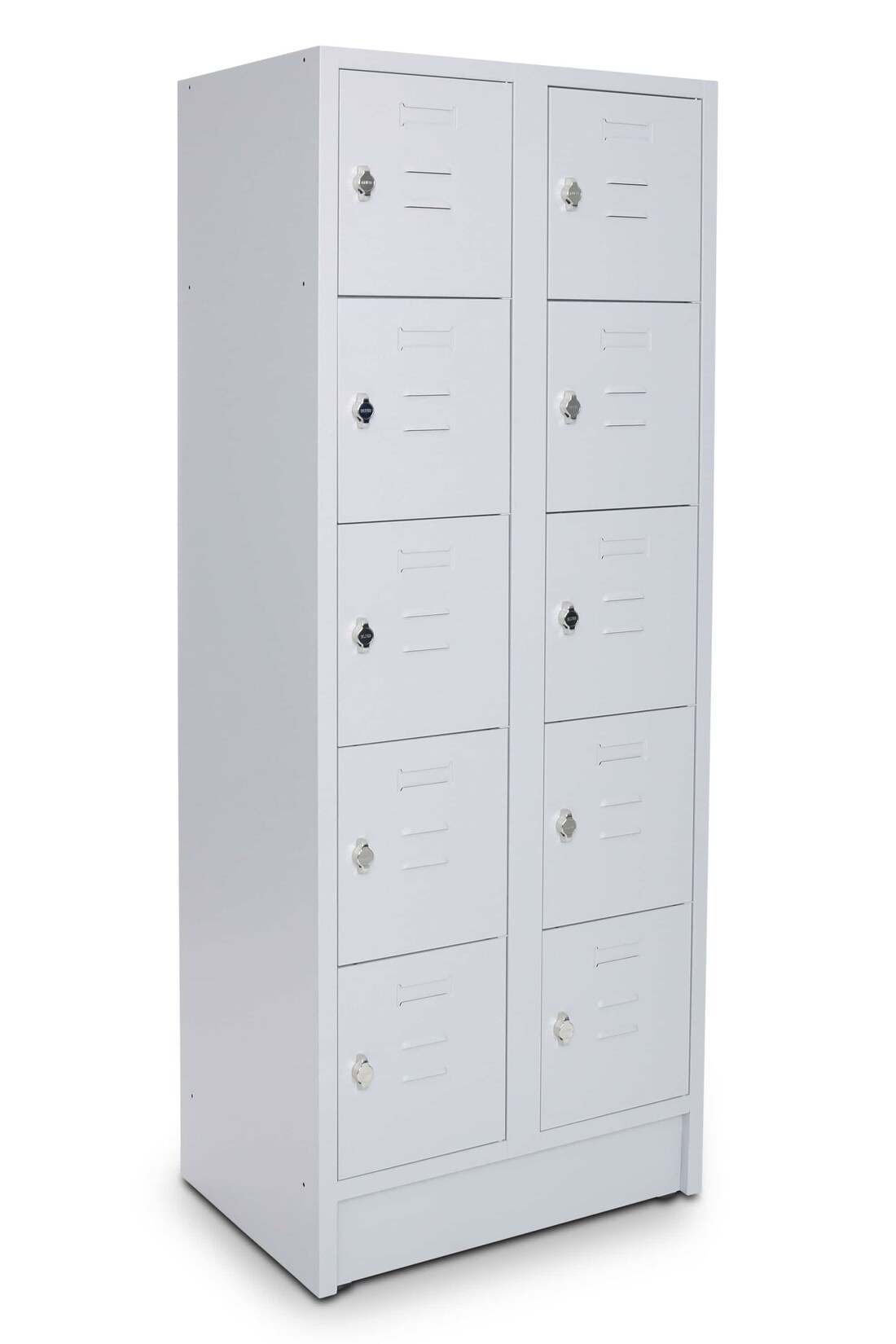 CEHA Schließ- und Fächerschrank mit 70 cm Breite und 10 Fächer lichtgrau/lichtgrau mit Drehriegelverschluss | 04251915400492