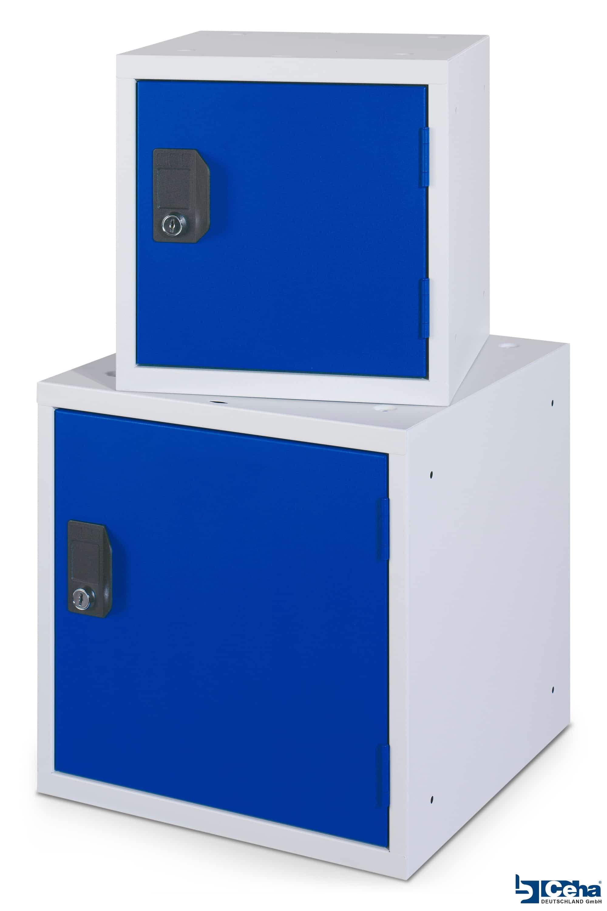 CEHA Schlie&szlig;- B&uuml;rofachw&uuml;rfel 30 x 30 x 30 cm mit T&uuml;r in enzianblau - Bild 1