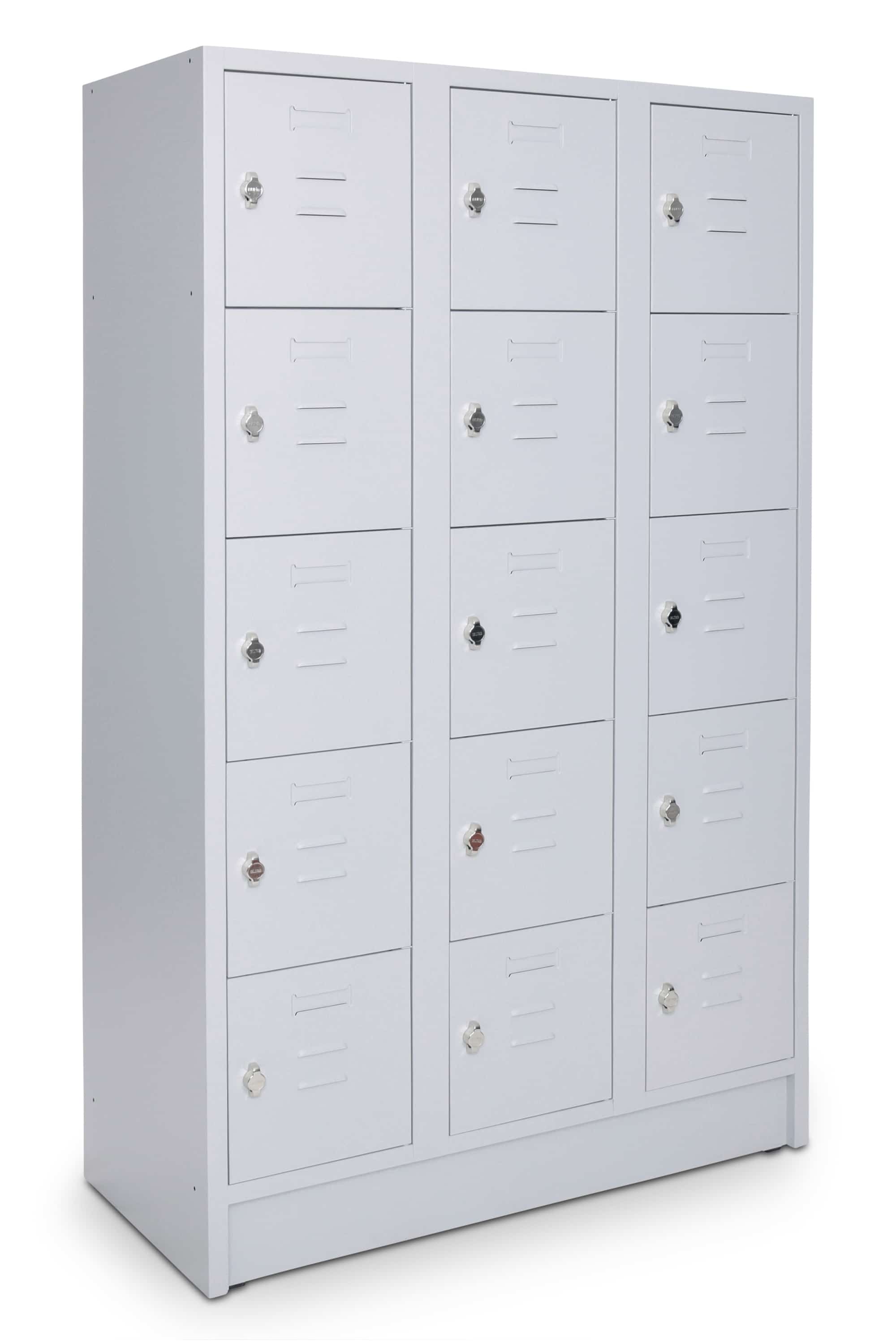 CEHA Schlie&szlig;- und F&auml;cherschrank mit 105 cm Breite und 15 F&auml;cher lichtgrau/lichtgrau - Bild 1