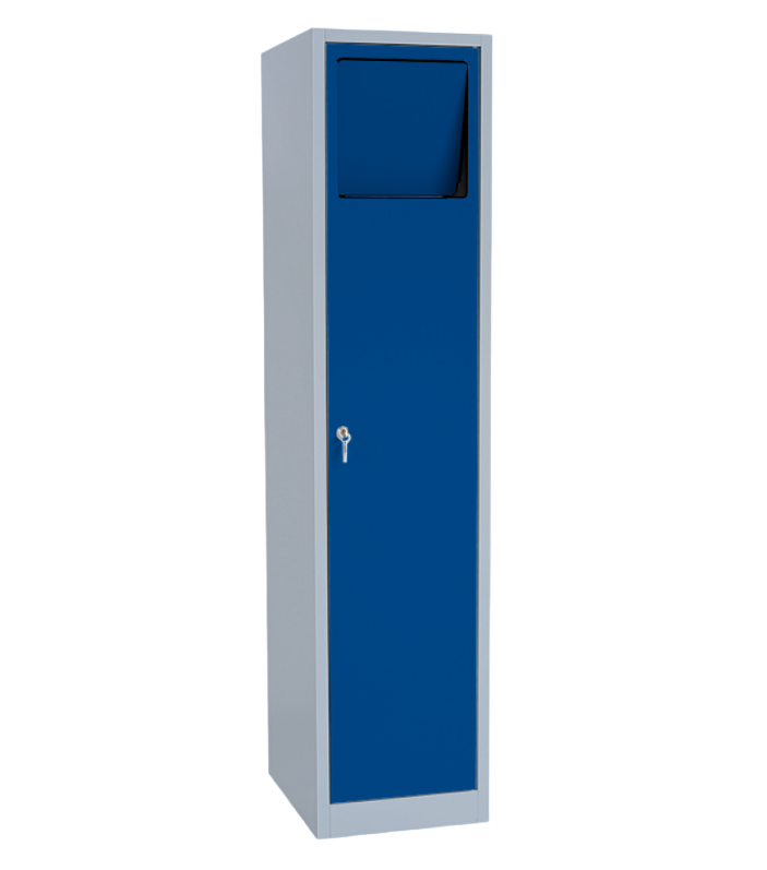 CEHA W&auml;schesammelschrank ST40 mit T&uuml;r in RAL5010 (enzianblau) - Bild 1