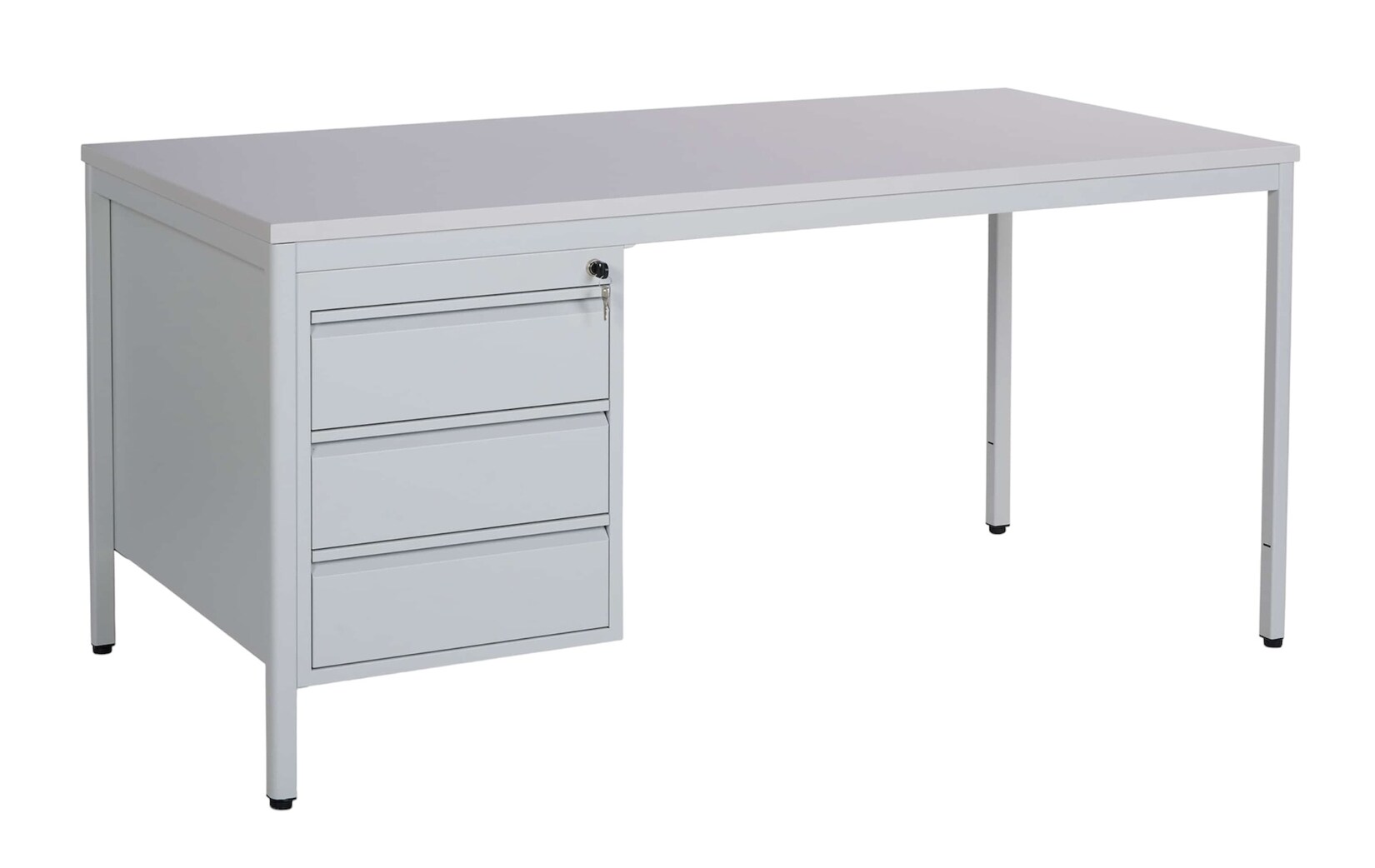 CEHA Schreibtisch mit Unterbaucontainer 160 x 80 cm in lichtgrau | 04251915409853