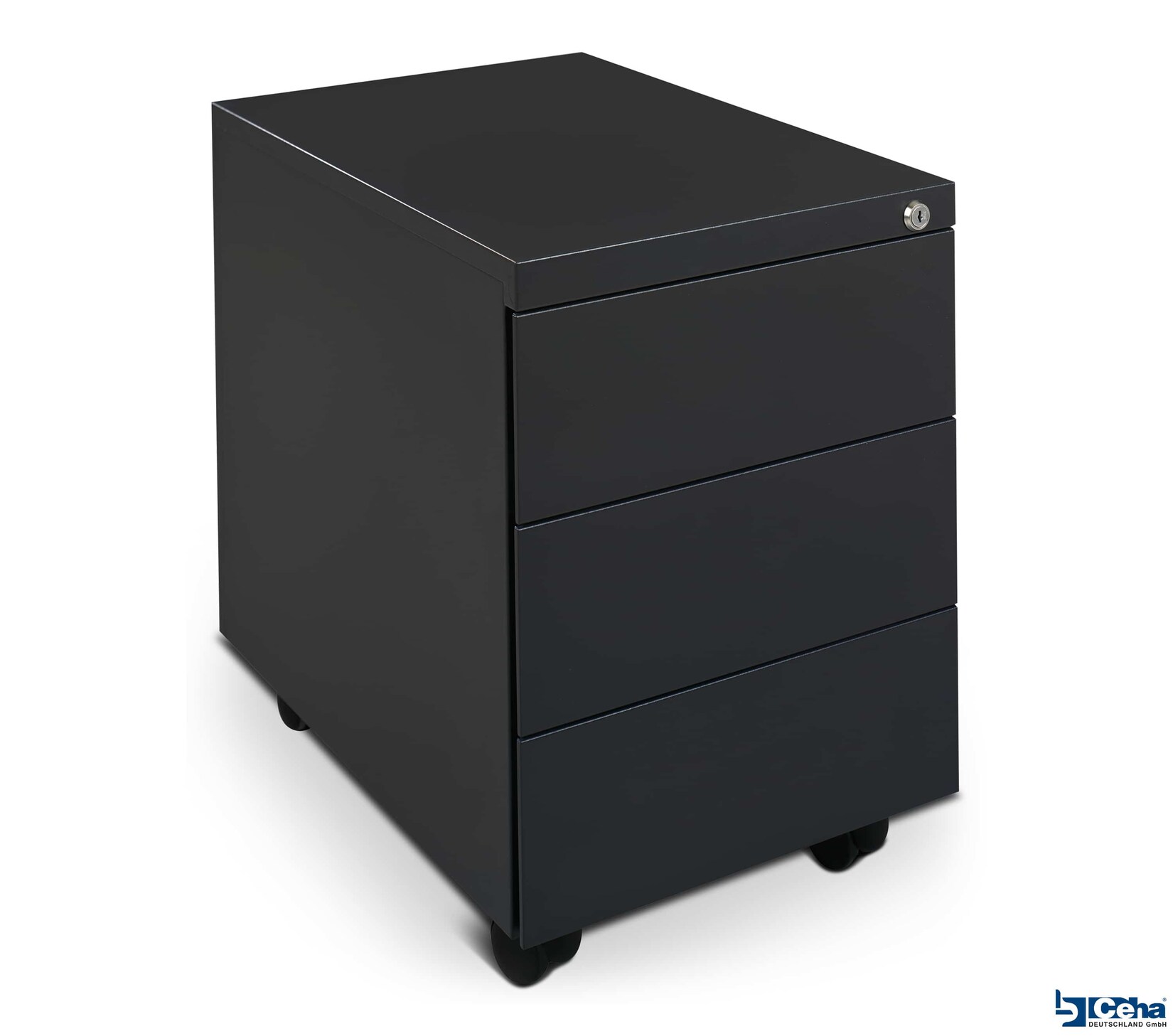 CEHA Design-Rollcontainer ST390 mit 3 Schüben in tiefschwarz (RAL9005) | 04251915407187