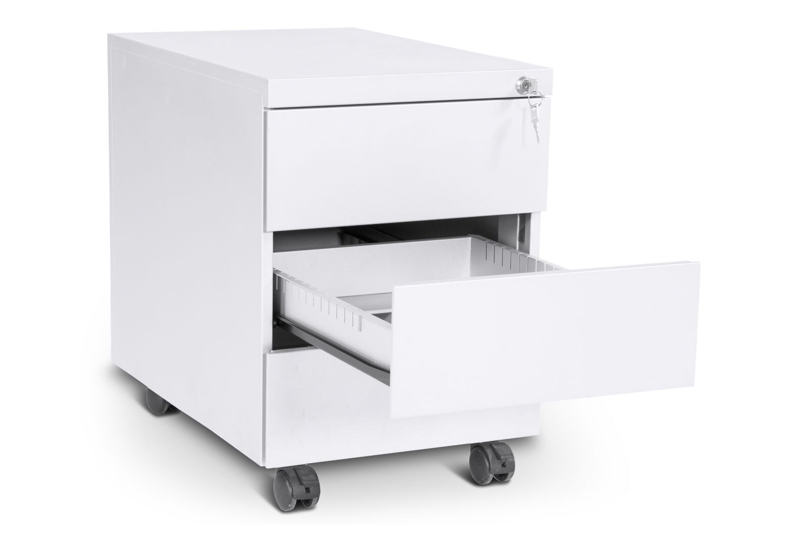 CEHA Design-Rollcontainer ST390 mit 3 Sch&uuml;ben in signalwei&szlig; (RAL9003) - Bild 1