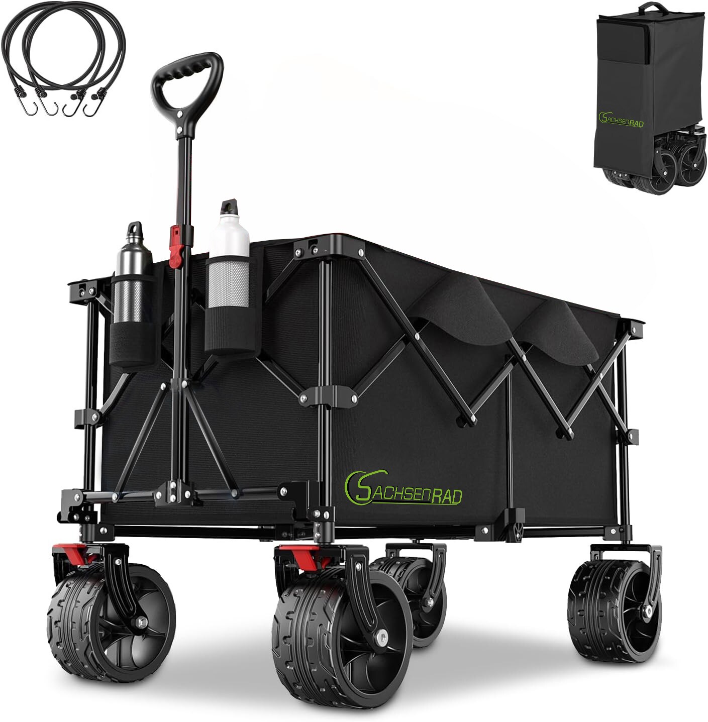 SachsenRAD Faltbarer Bollerwagen 200l, 100kg Zuladung - Bild 1