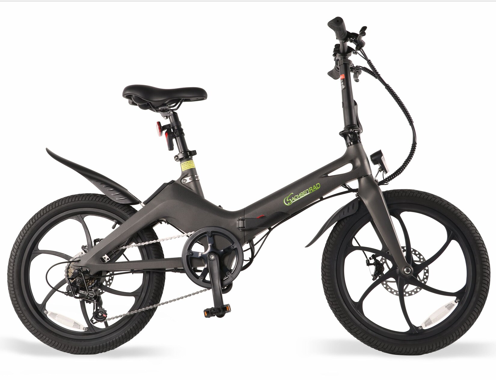 SachsenRAD E-Faltrad F11 MagPuma, IF Design Gewinner, Klapprad, Elektrofahrrad schwarz