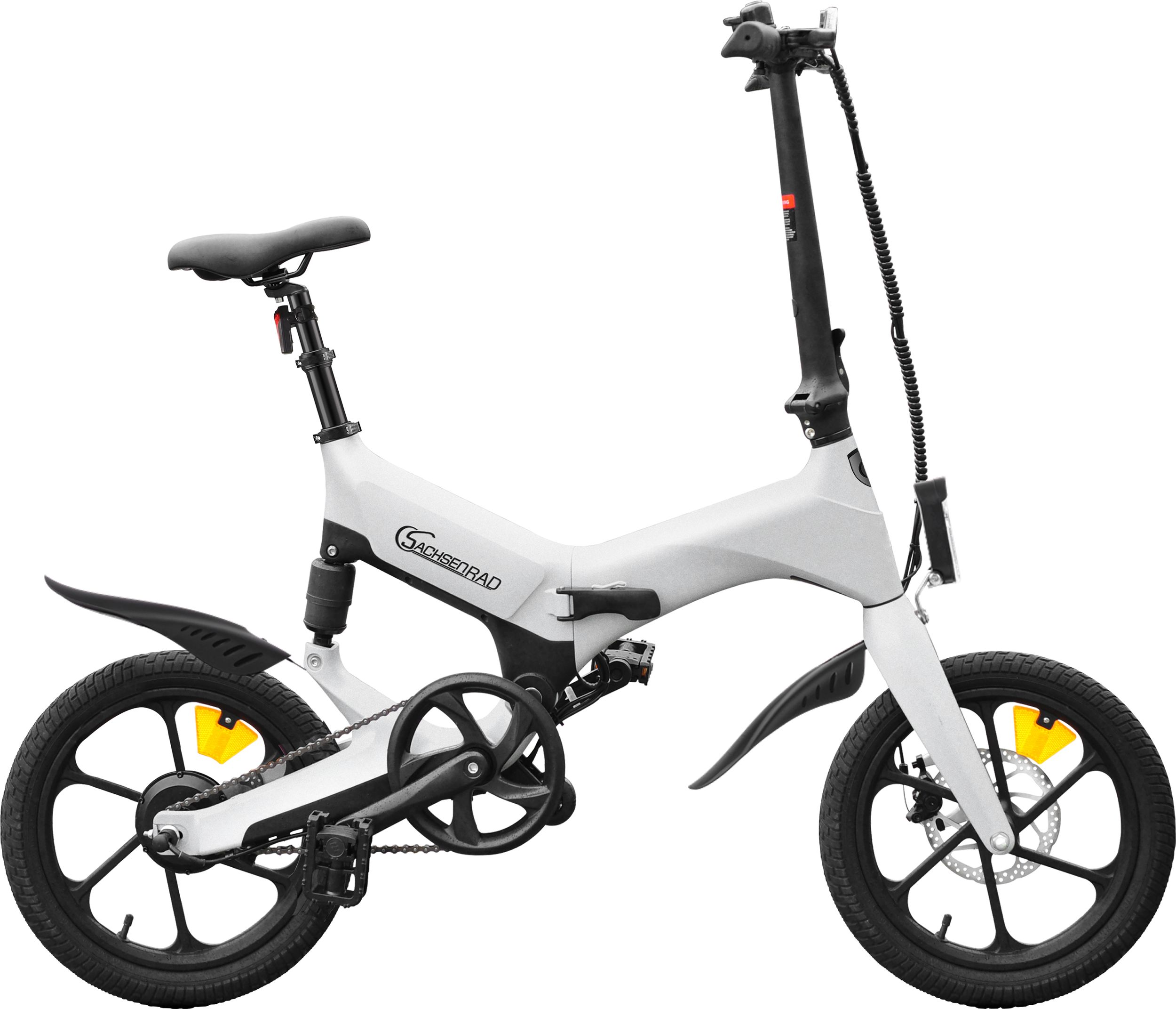 SachsenRAD E-Faltrad F12 Klapprad Ebike Elektrofahrrad Titansilber 16 Zoll - Bild 1