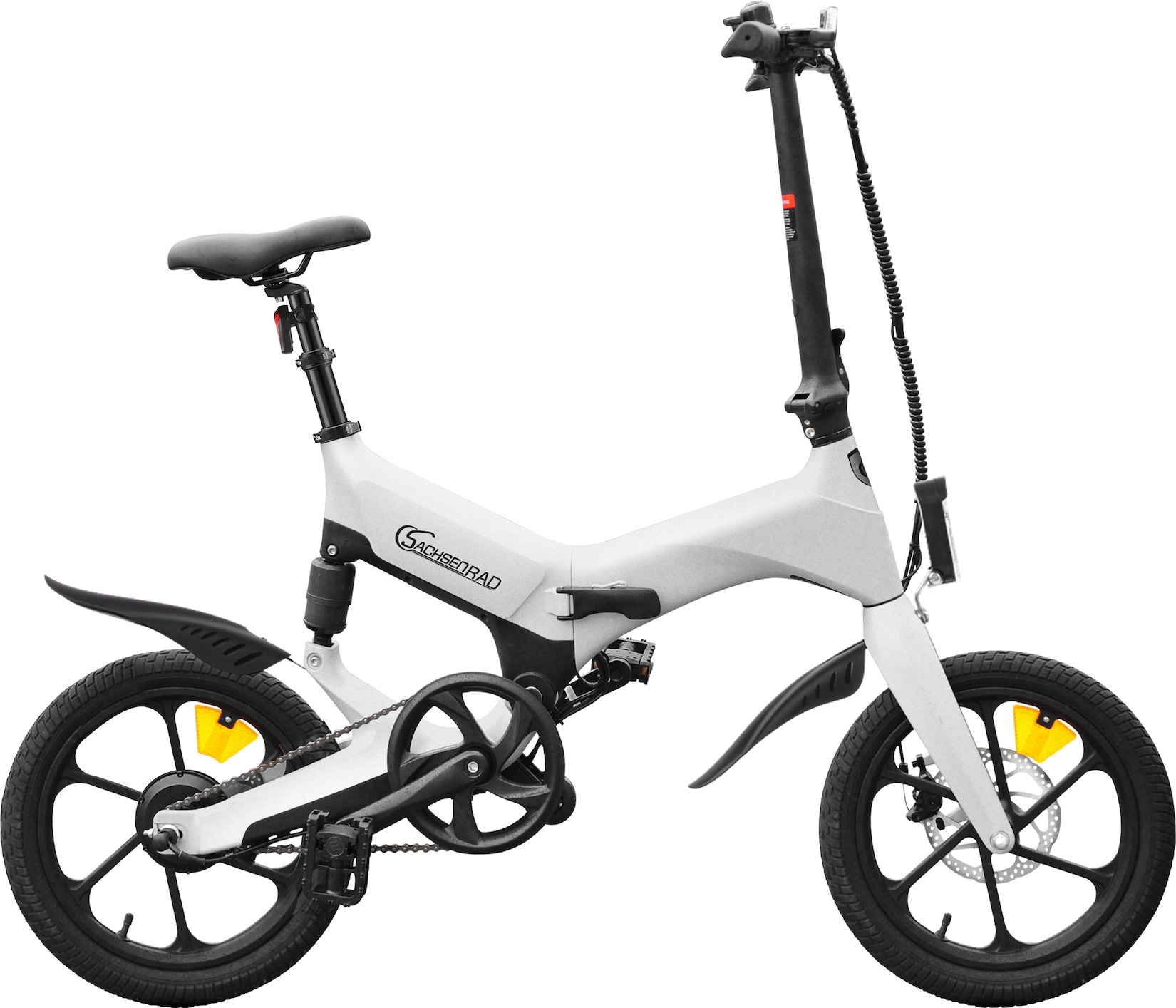 SachsenRAD [Refurbished] E-Faltrad F12 Klapprad Ebike Elektrofahrrad Titansilber
