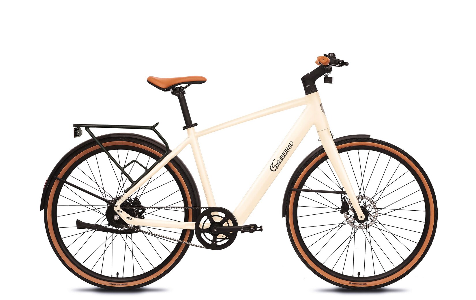 SachsenRAD Urban City E-Bike C3M Roma II in Mamorweiss mit Riemenantrieb
