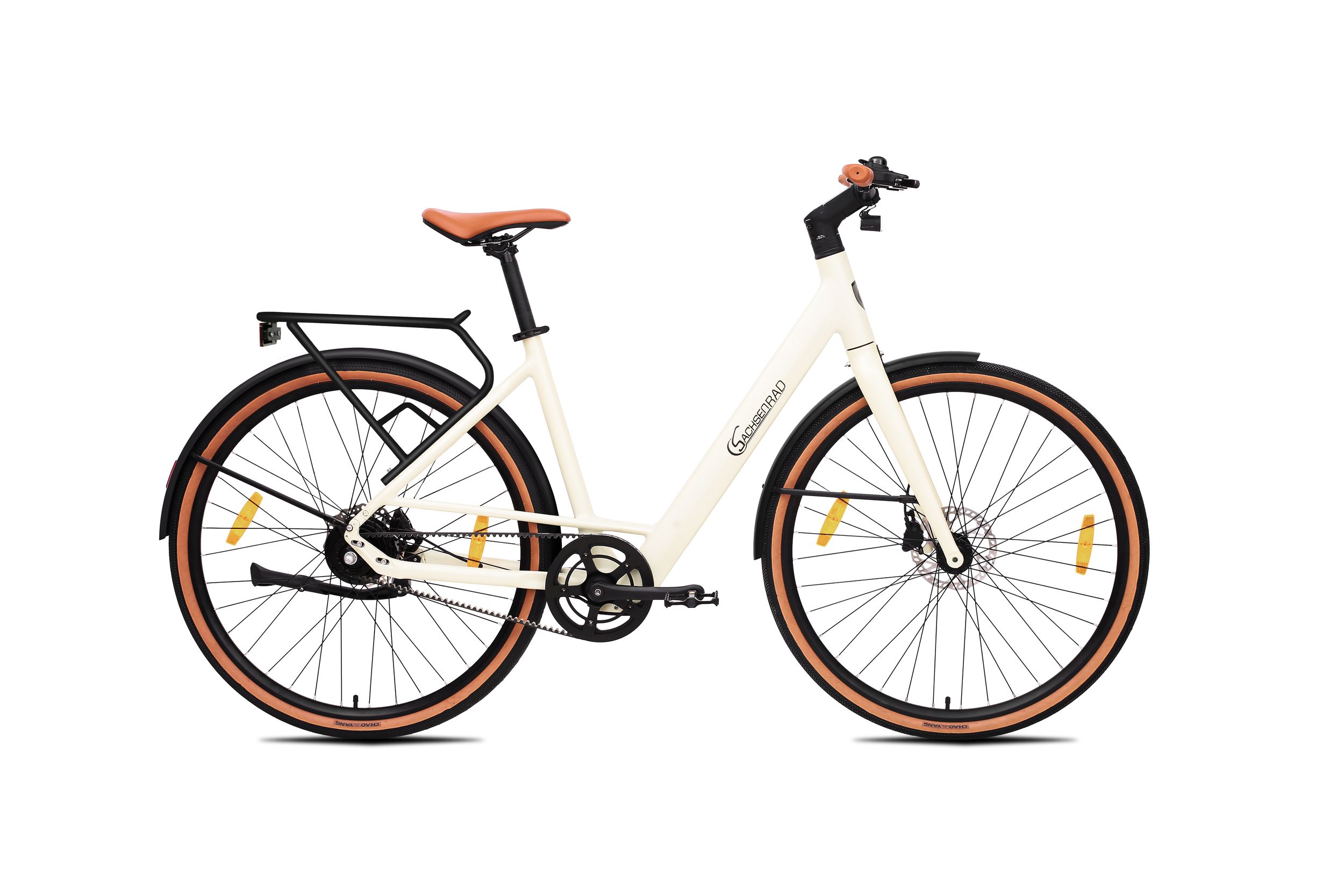 SachsenRAD Urban City E-Bike C3V Roma in Mamorweiss mit Riemenantrieb - Bild 1