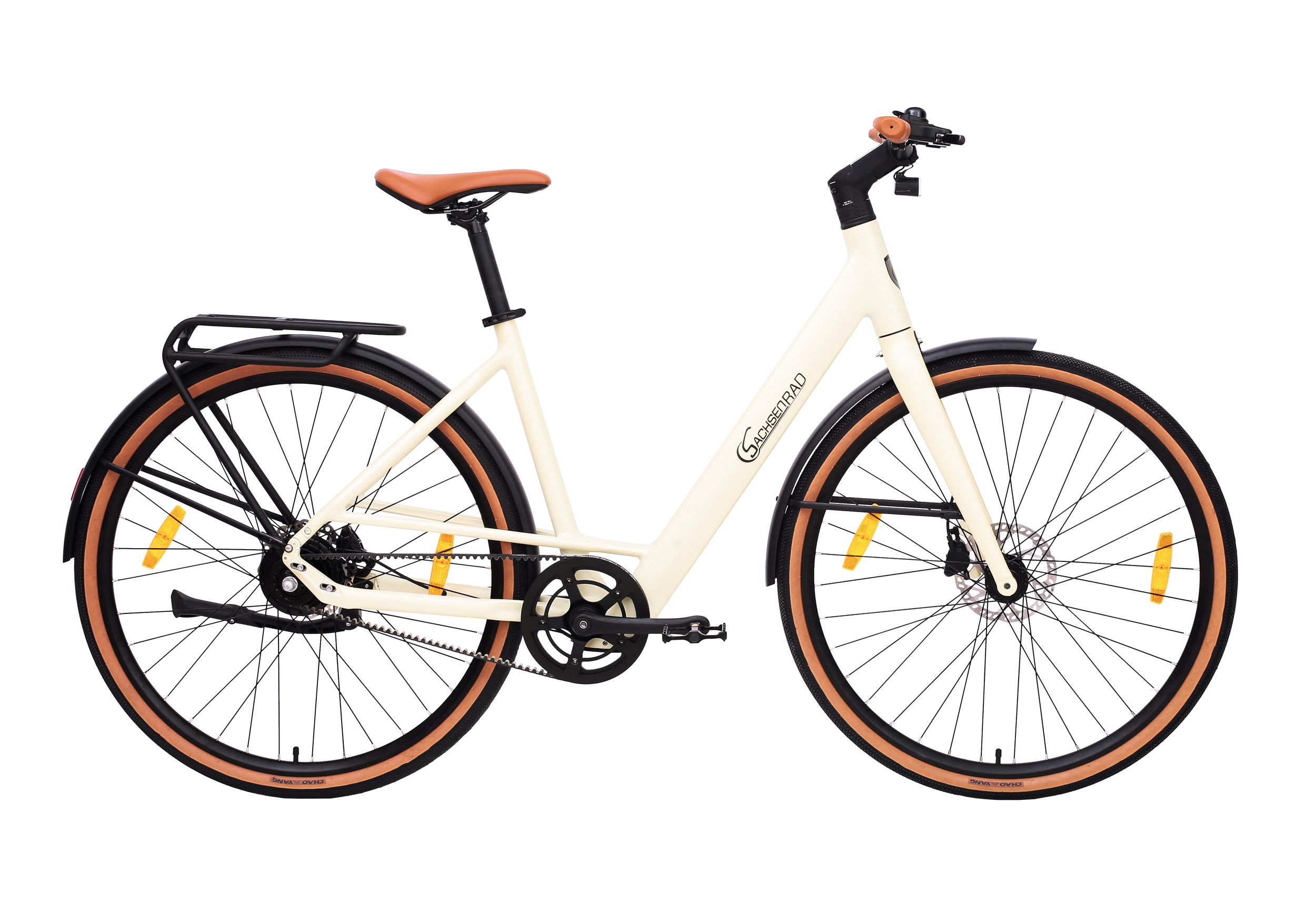 SachsenRAD [Refurbished]  Urban City E-Bike C3V Roma in Mamorweiss mit Riemenantrieb - Bild 1