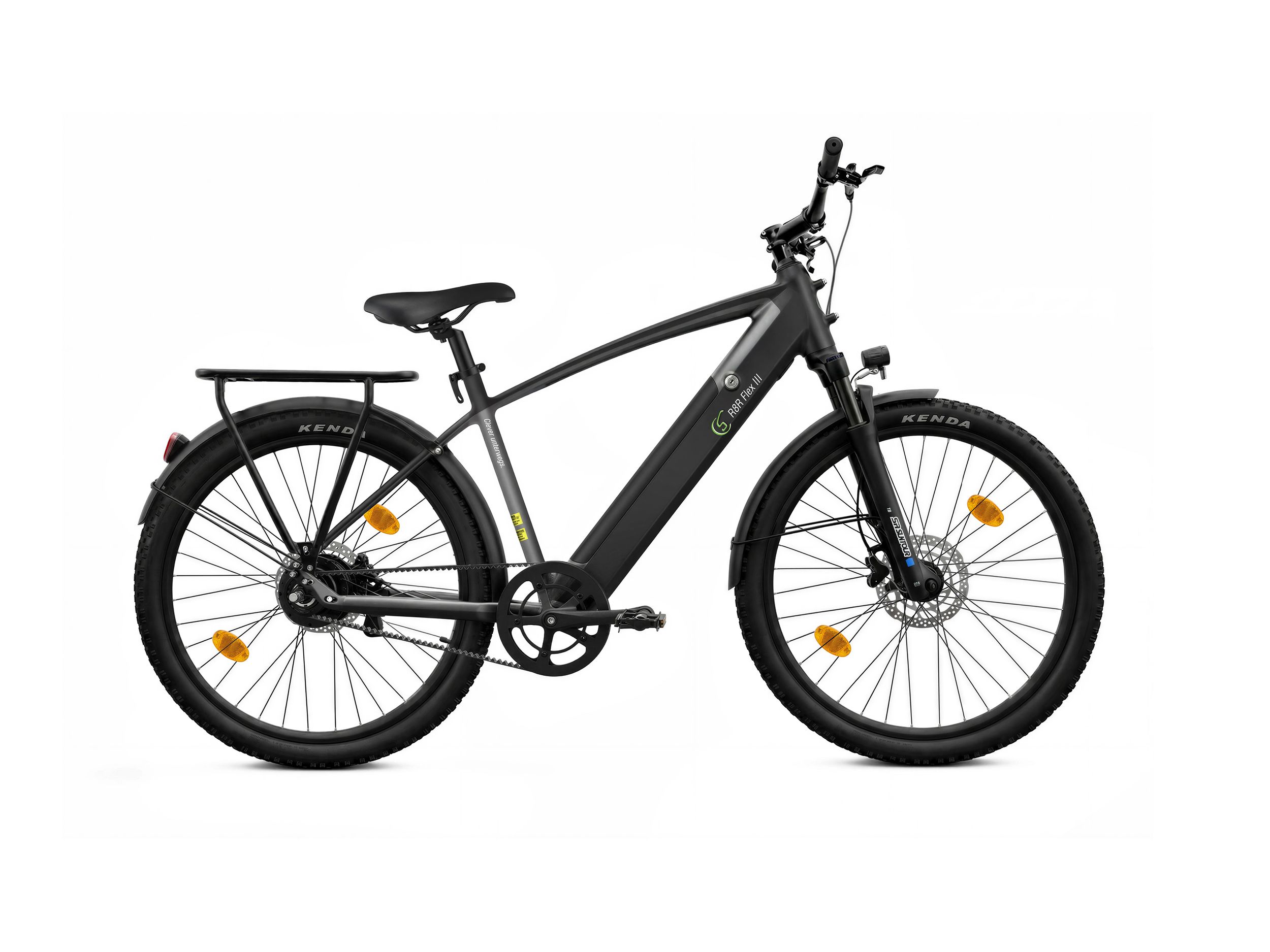 SachsenRAD R8R Flex III E-Trekkingbike mit Riemenantrieb ,14.5Ah bis 150km, Hydraulische Bremsen, 9 Gang, 27.5 Zoll, MTB Bike Herren Damen Elektrofahrrad schwarz - Bild 1