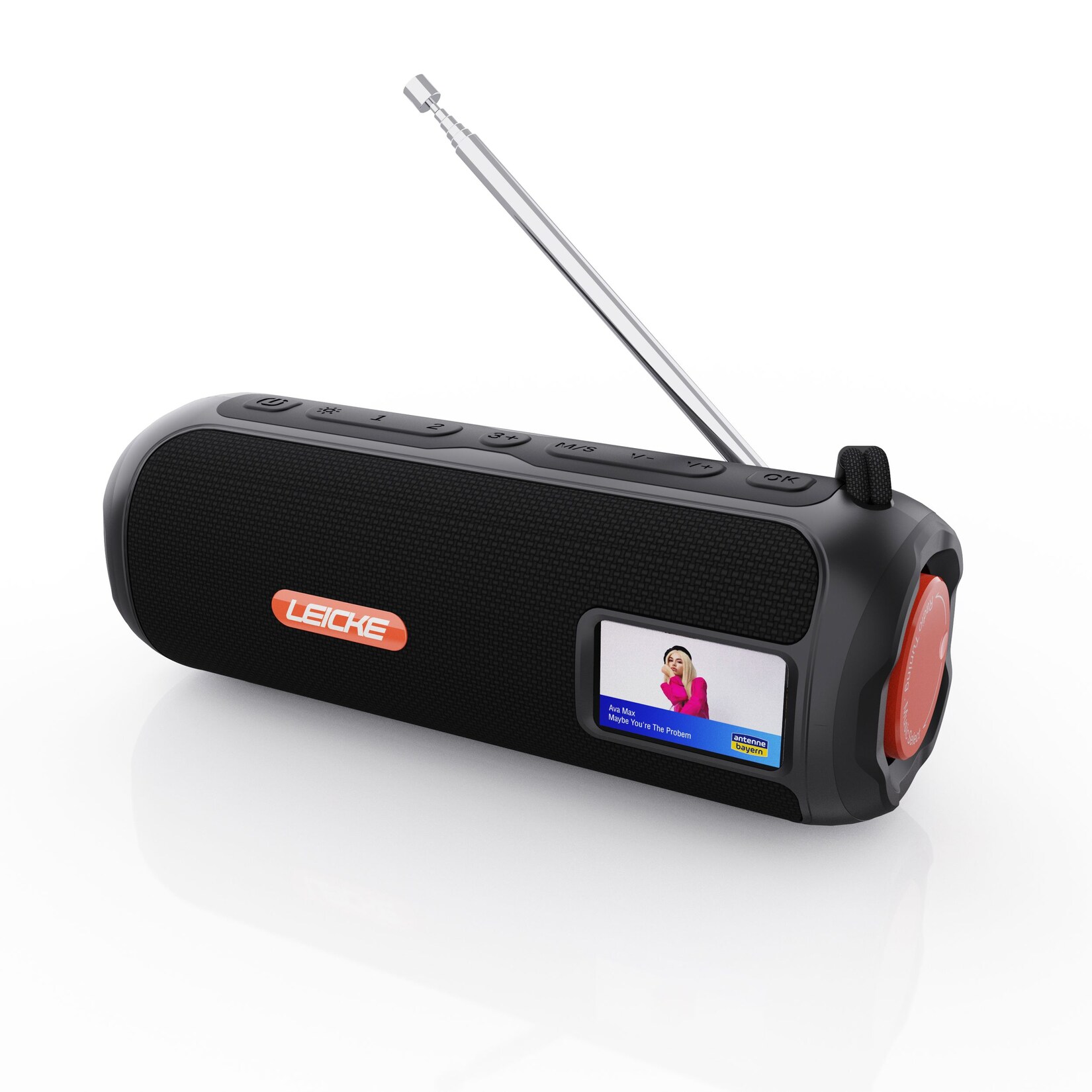 LEICKE DAB+ Radio Tube tragbarer Bluetooth Lautsprecher mit RGB-LED Lichter | 04050296190356