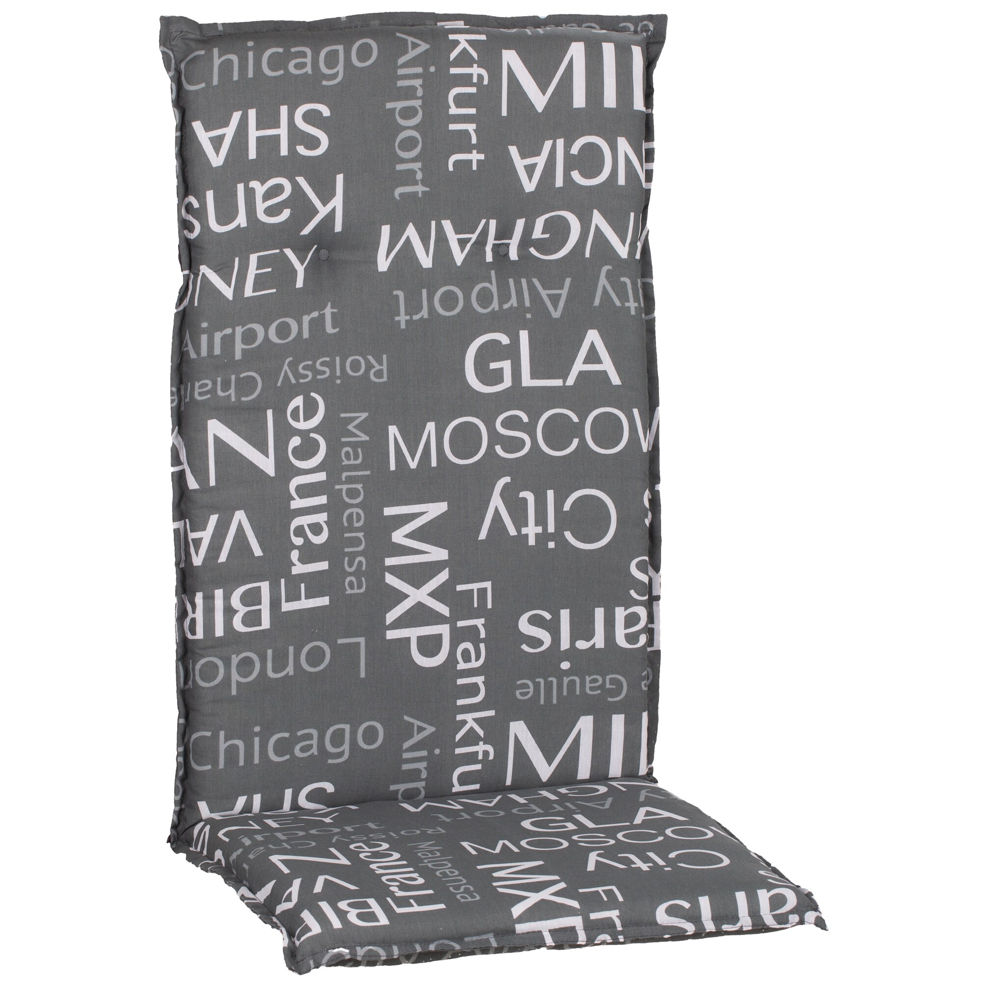 NYVI Gartenstuhl-Auflage Barcelona &ndash; Hochlehnerauflage f&uuml;r Gartenst&uuml;hle Anzahl:1x;Dessin:St&auml;dtenamen - Bild 1