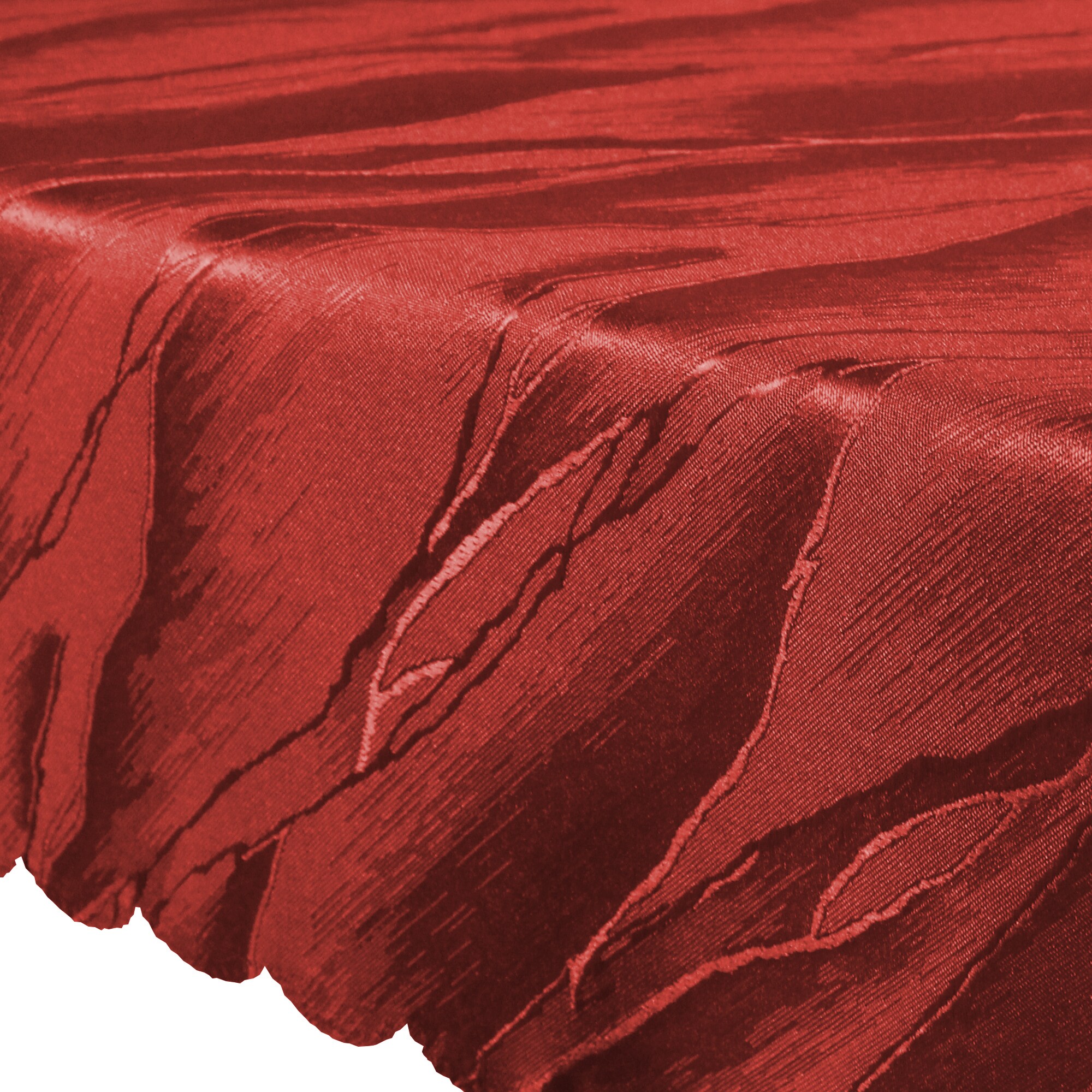 NYVI Tischdecke Jacquard Elegance - Edle Tischw&auml;sche mit Ornamenten - Tischdecke f&uuml;r Weihnachten, Geburtstag, Feste - Tischl&auml;ufer, Tischdeko Farbe:Rot;Gr&ouml;&szlig;e:160 cm (rund) - Bild 1