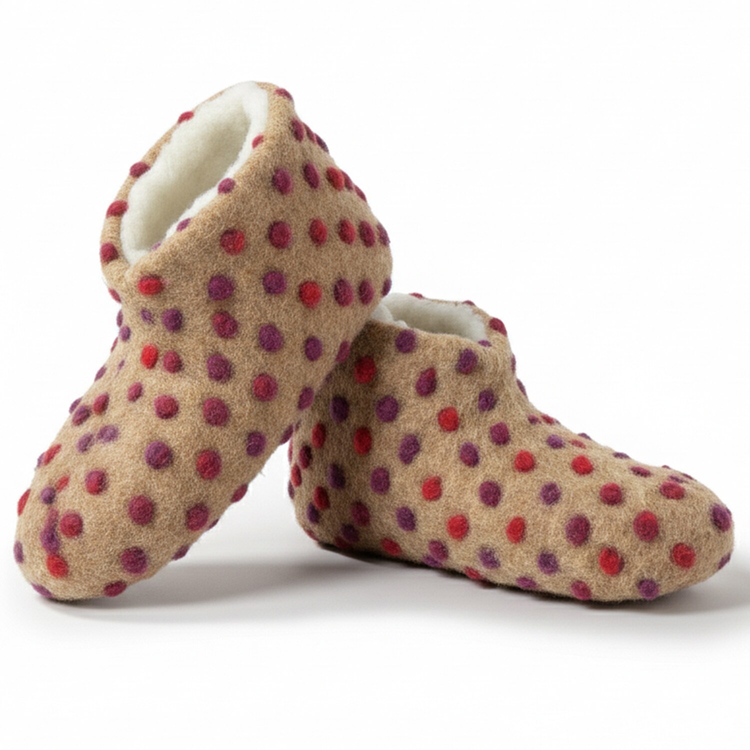 NYVI Bettschuhe IamFlauschi &ndash; Kuschelig Warme Hausschuhe aus 100% Reiner Schafwolle Farbe:Kuschel Ecru;Gr&ouml;&szlig;e:38 / 39 - Bild 1