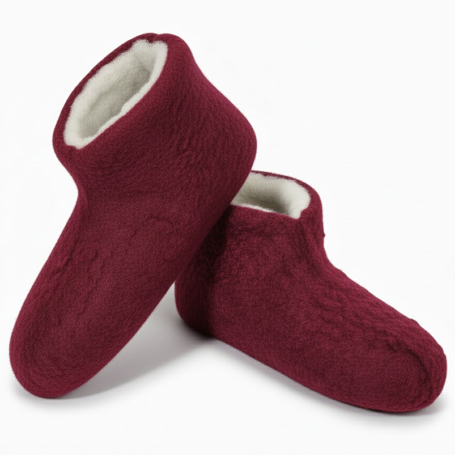 NYVI Bettschuhe IamFlauschi &ndash; Kuschelig Warme Hausschuhe aus 100% Reiner Schafwolle Gr&ouml;&szlig;e:44 / 45;Farbe:Hot Bordeaux - Bild 1