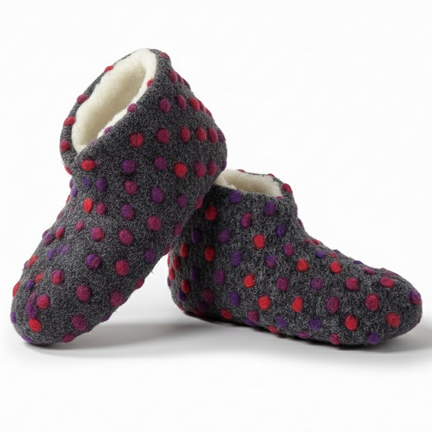 NYVI Bettschuhe IamFlauschi &ndash; Kuschelig Warme Hausschuhe aus 100% Reiner Schafwolle Gr&ouml;&szlig;e:38 / 39;Farbe:Funky Anthrazit - Bild 1