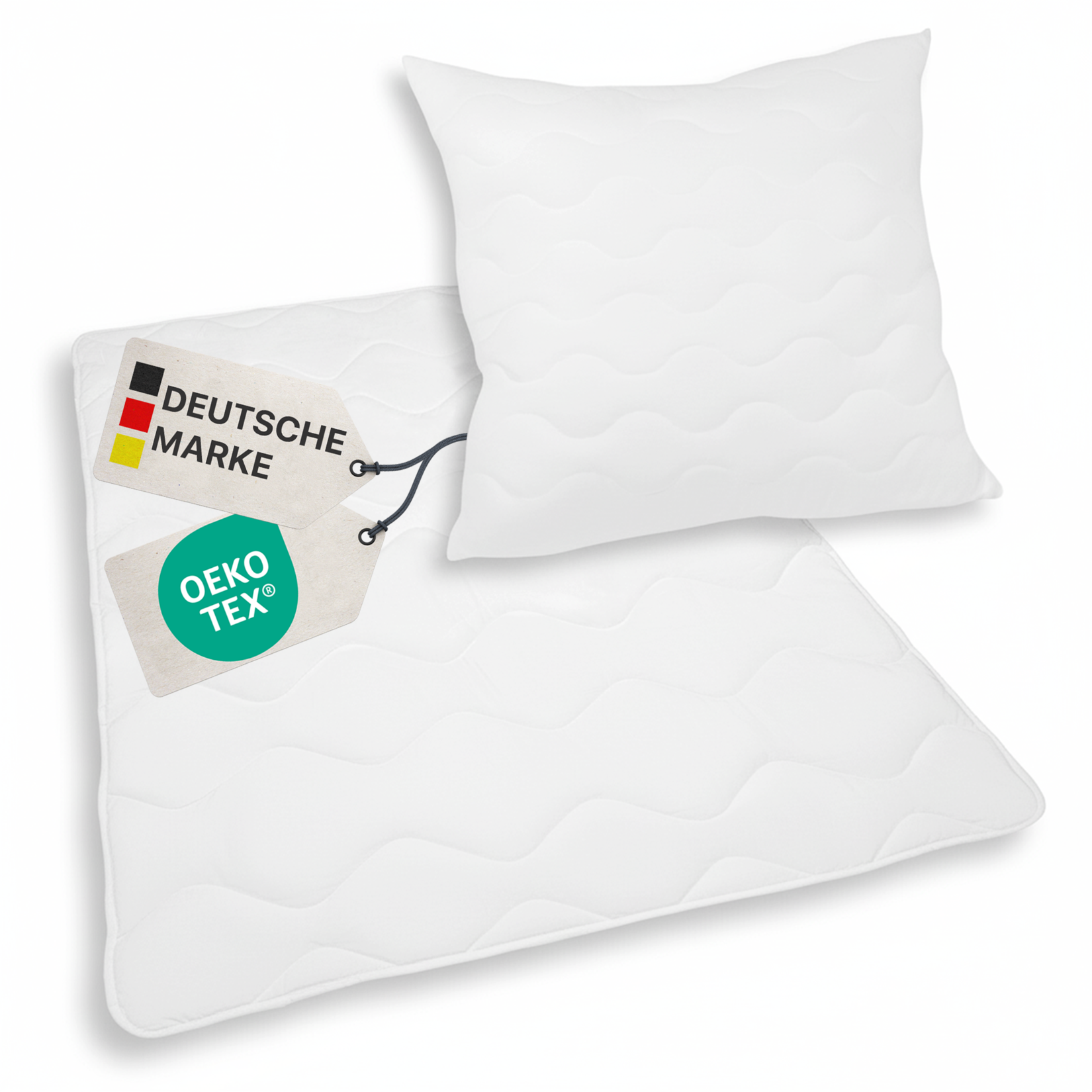 NYVI Bettdeckenset DreamScience Comfort 135×200 cm – 2-teilig – 1x Bettdecke 135×200 cm + 1x Kopfkissen 80×80 cm | 04262366130289