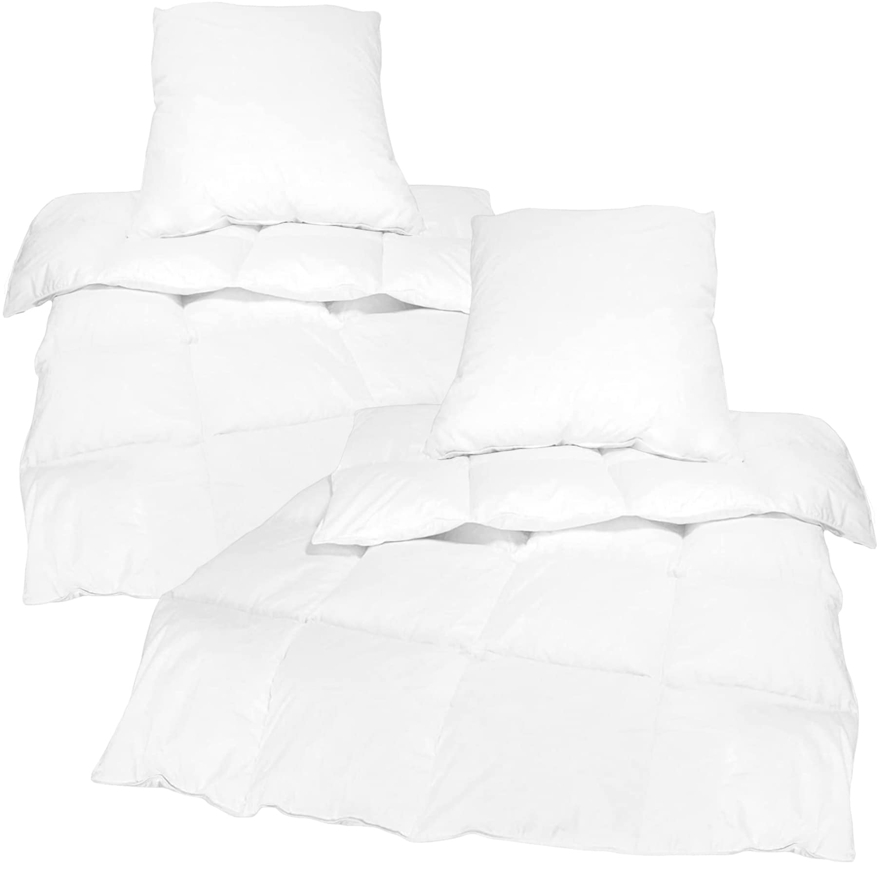 NYVI Halbdaunen Bettenset DreamScience 135x200 4 teilig - 2x Bettdecke 2x Kopfkissen - 90% Federn 10% Daunen - Bild 1