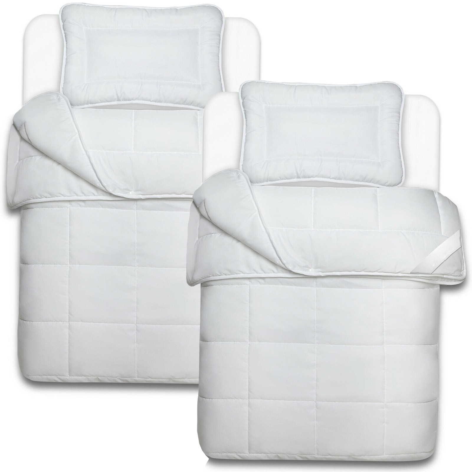 NYVI Kinderbettenset Junior AllYear 100x135 cm 4-tlg - 2x 4 Jahreszeitendecke 100x135 cm und 2x Kissen 40x60 cm - Bild 1