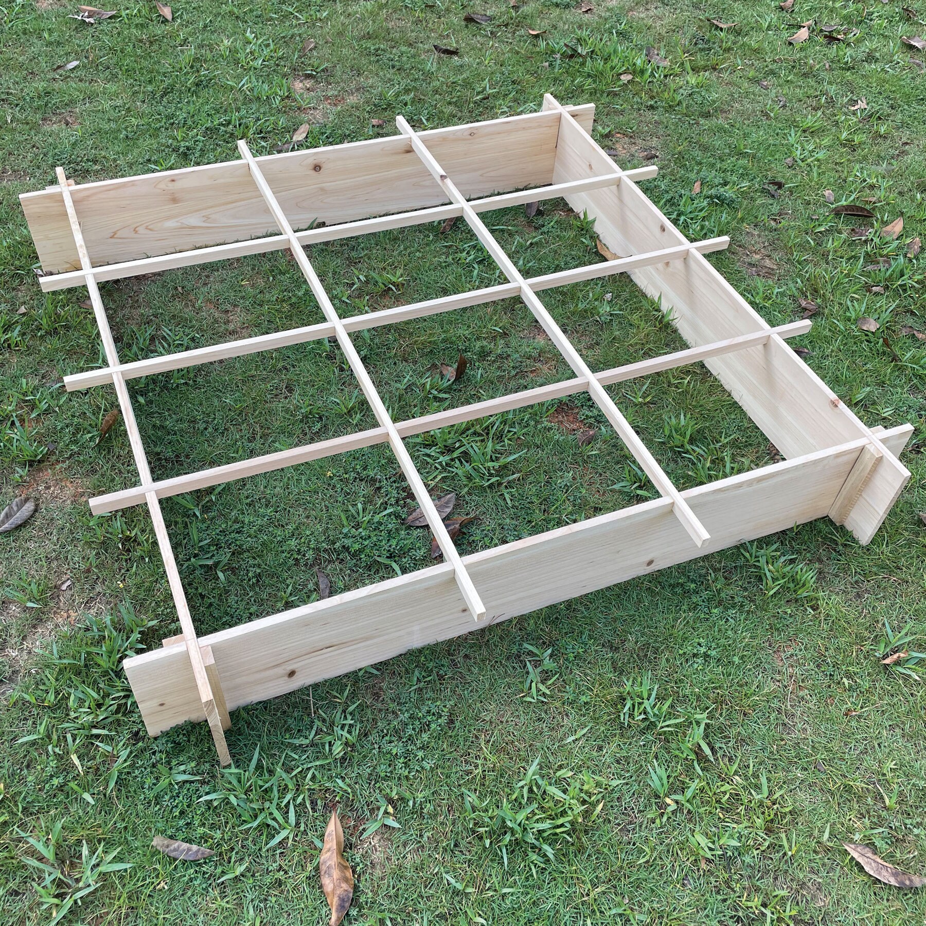 NYVI Pflanzbeet NYVIGreen 116x116 cm Natur - Gartenbeet mit Unkrautvlies - Bild 1