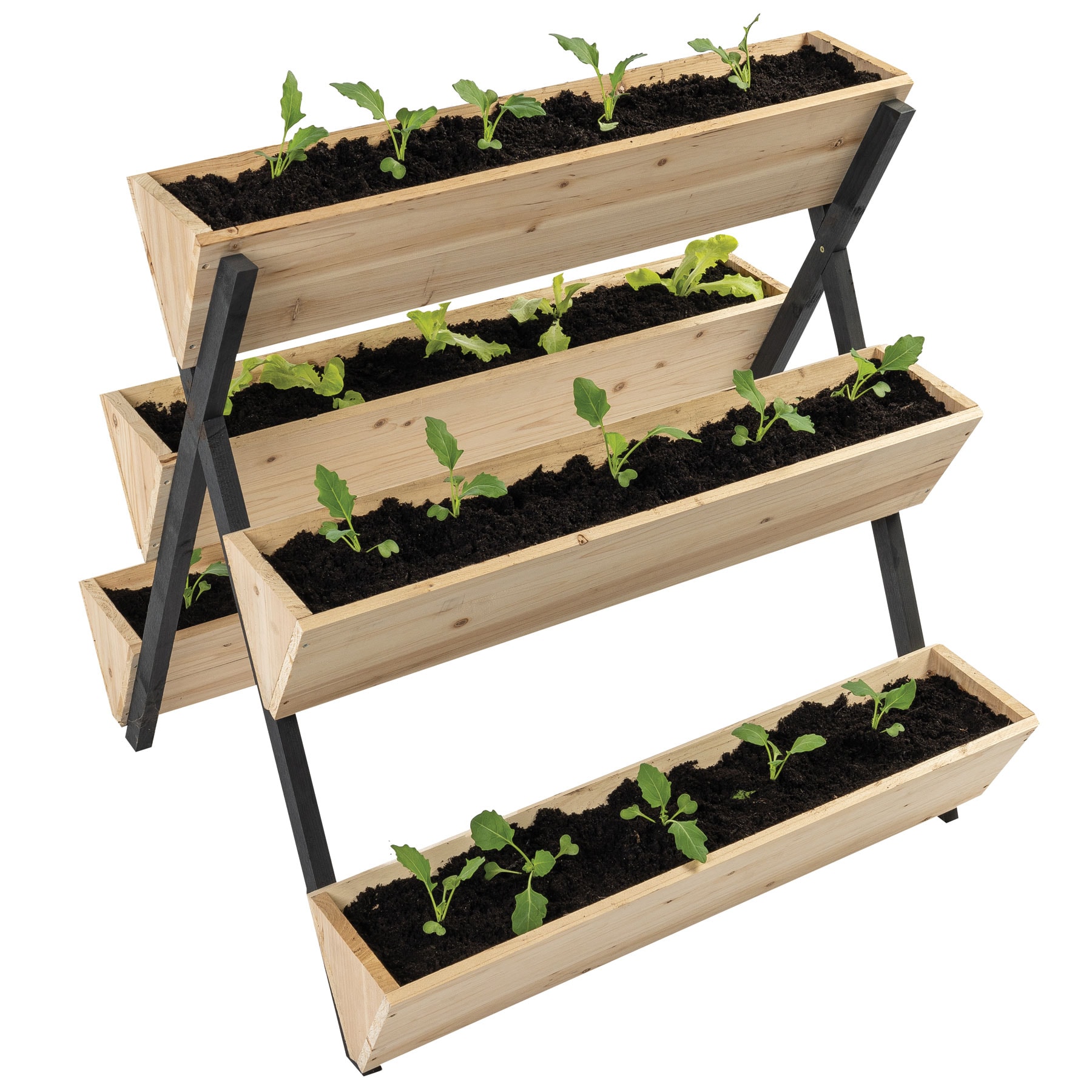 NYVI Hochbeet Blumentreppe NYVIGreen mit 5 Abteilungen &ndash; Pflanzregal f&uuml;r Pflanzen, Gem&uuml;se. Kr&auml;uter & Blumen - Bild 1