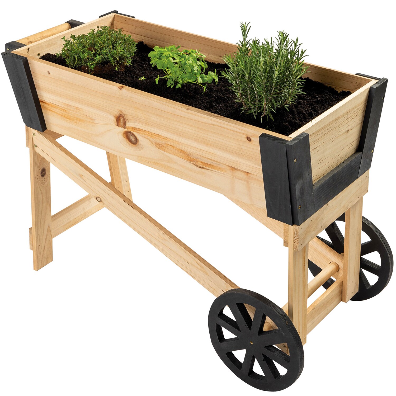 NYVI Pflanzbeet NYVIGreen Mini mit Rädern – Kleines Gartenbeet Perfekt für Jungpflanzen, Gemüse. Kräuter & Blumen | 04255636606539