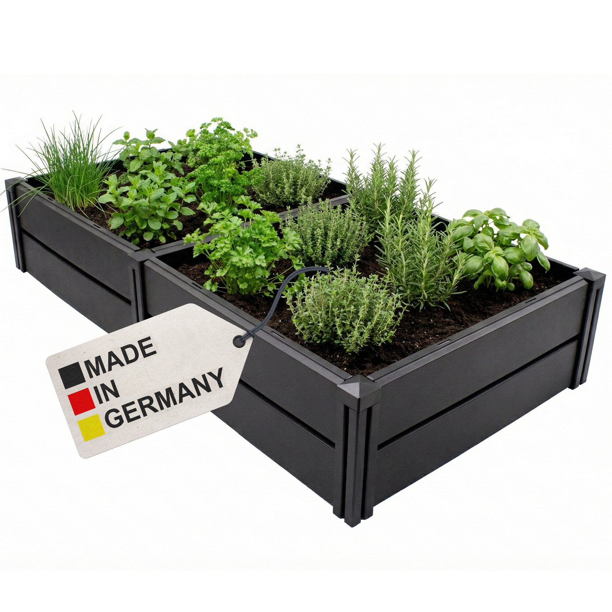 NYVI Hochbeet NYVIGreen - Gartenbeet aus wetterfestem & recyceltem Kunststoff - Pflanzenbeet Ausf&uuml;hrung:L 158x82x31cm 336 Liter - Bild 1