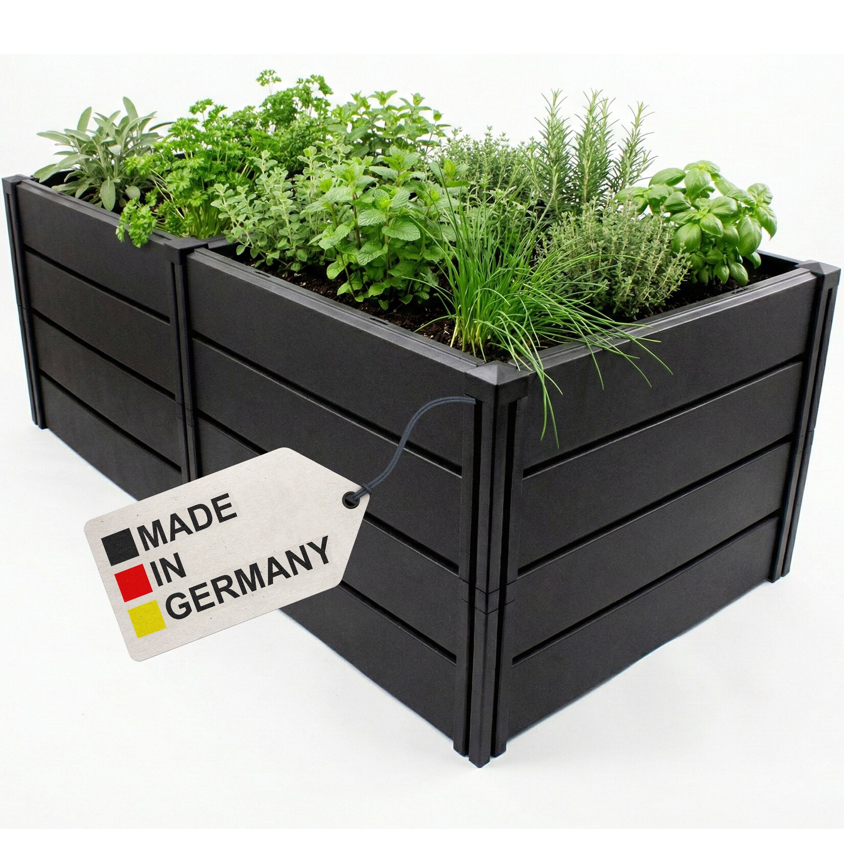 NYVI Hochbeet NYVIGreen - Gartenbeet aus wetterfestem & recyceltem Kunststoff - Pflanzenbeet Ausführung:XL 158x82x61cm 672 Liter