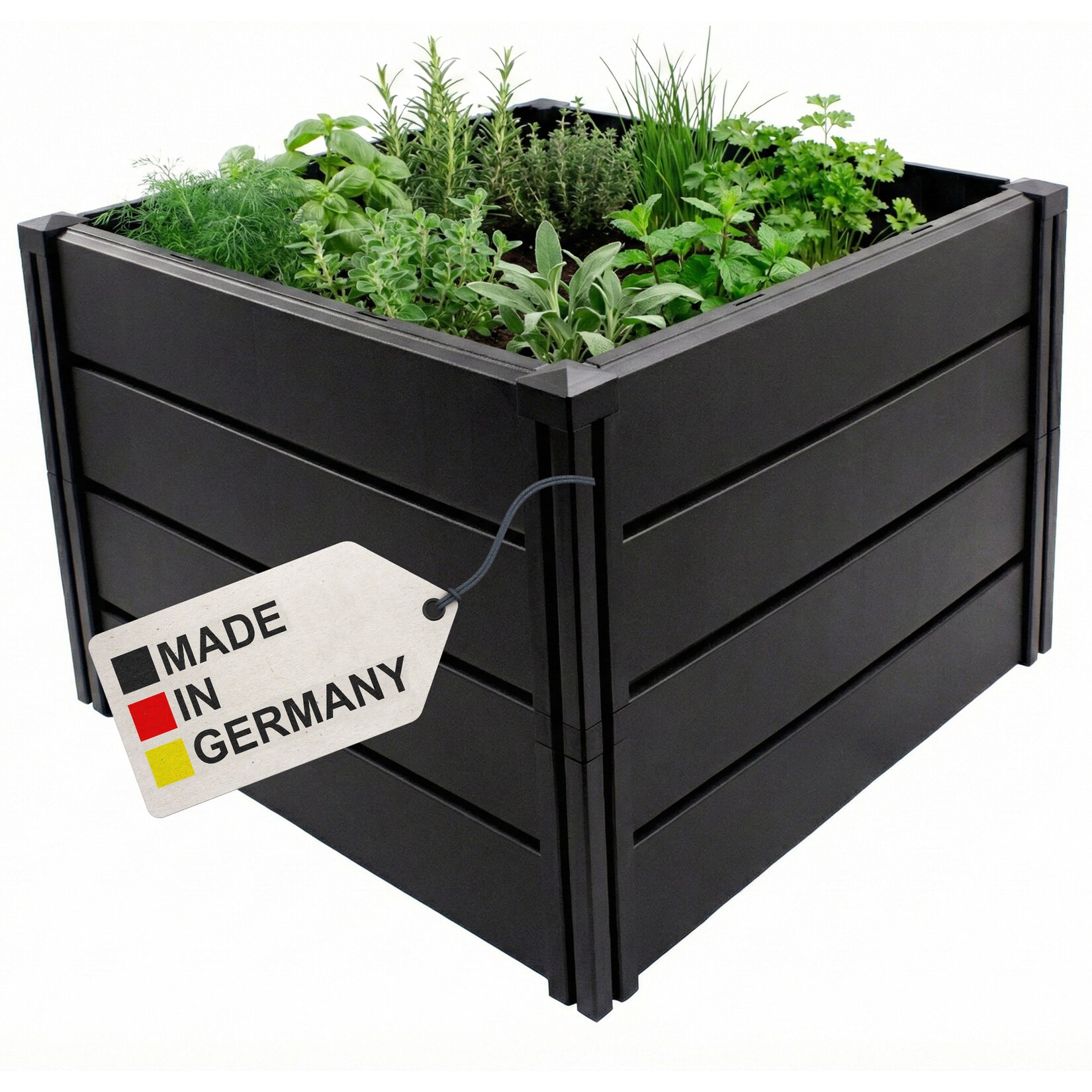 NYVI Hochbeet NYVIGreen - Gartenbeet aus wetterfestem & recyceltem Kunststoff - Pflanzenbeet Ausführung:M 82x82x61cm 336 Liter