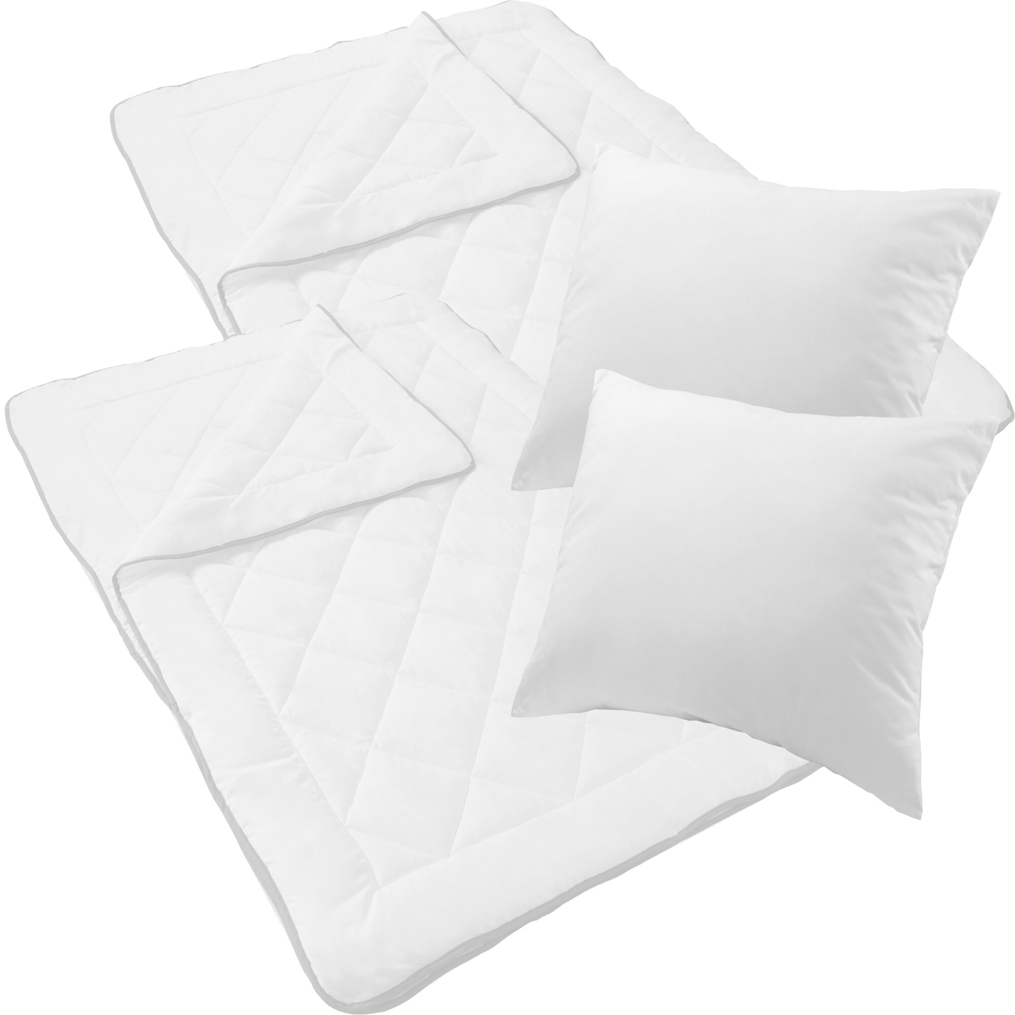 NYVI Bettenset 4teilig DreamScience AllYear - Bettdecke 4 Jahreszeiten Set mit Kissen - Sommerdecke & Ganzjahresdecke & Winterdecke Gr&ouml;&szlig;e:135x200 cm + 80x80 cm - Bild 1