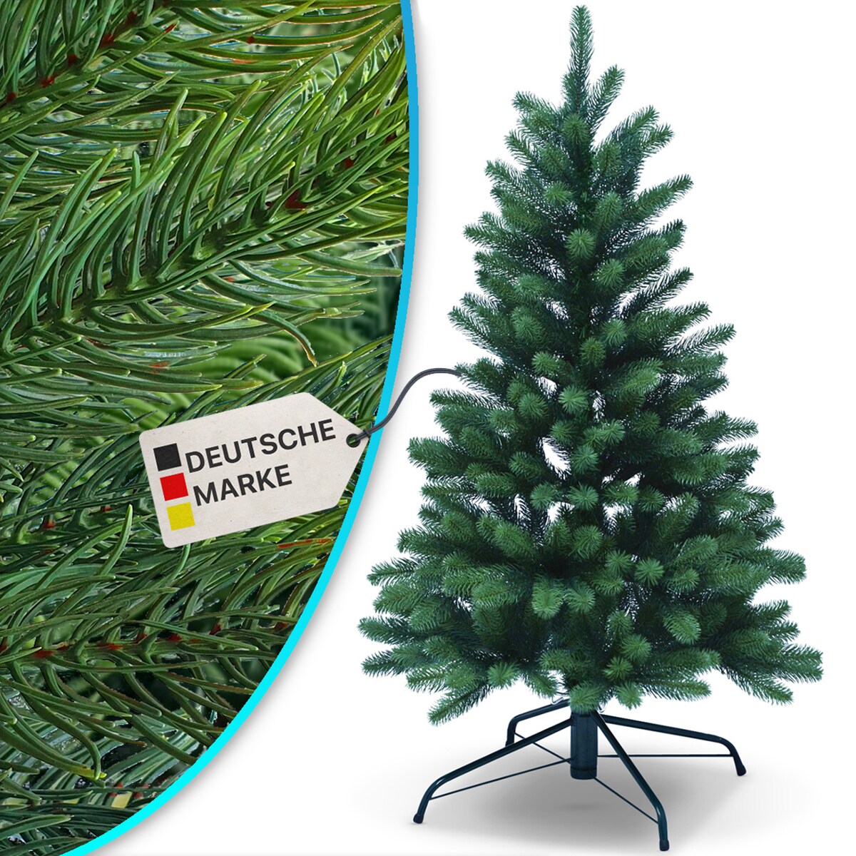 NYVI Weihnachtsbaum NYVI-Xmas Premium - Künstlicher Voll-PE Tannenbaum aus 100% Spritzguss Größe:120 cm