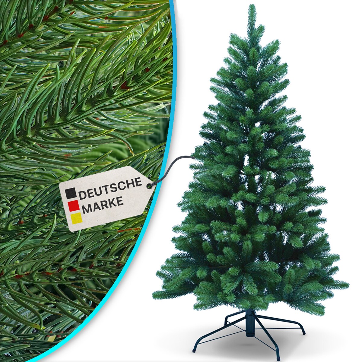 NYVI Weihnachtsbaum NYVI-Xmas Premium - Künstlicher Voll-PE Tannenbaum aus 100% Spritzguss Größe:150 cm