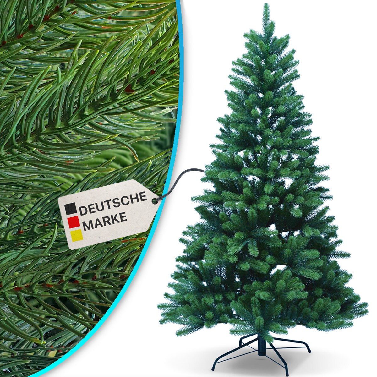 NYVI Weihnachtsbaum NYVI-Xmas Premium - Künstlicher Voll-PE Tannenbaum aus 100% Spritzguss Größe:180 cm