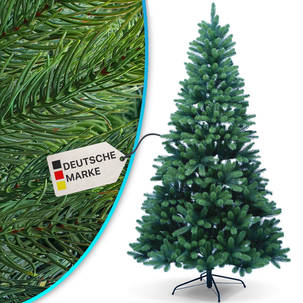 NYVI Weihnachtsbaum NYVI-Xmas Premium - Künstlicher Voll-PE Tannenbaum aus 100% Spritzguss Größe:210 cm