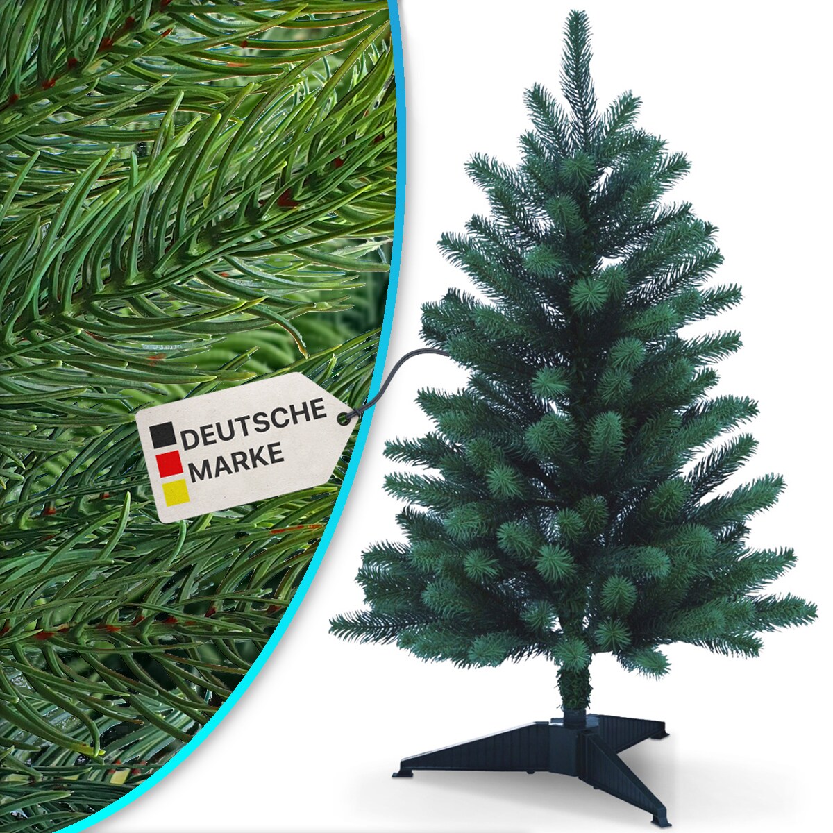NYVI Weihnachtsbaum NYVI-Xmas Premium - Künstlicher Voll-PE Tannenbaum aus 100% Spritzguss Größe:85 cm