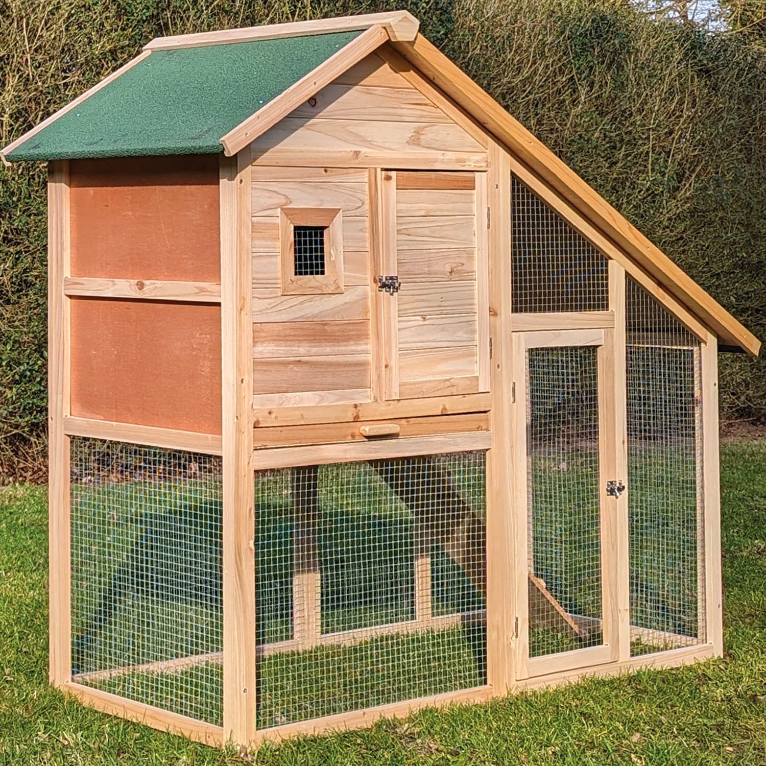 NYVI Kaninchenstall Semplice mit Auslauf - Kleintierstall mit Gehege - Winterfest & Wetterfest f&uuml;r Drau&szlig;en - Bild 1