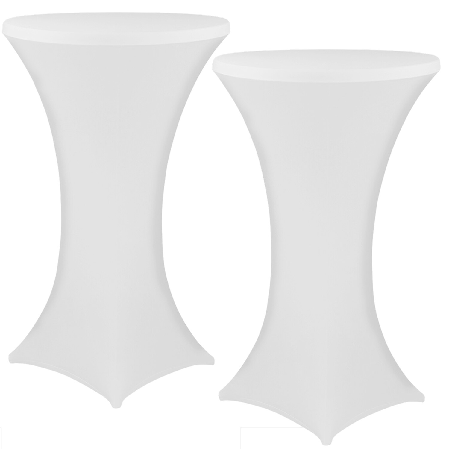 NYVI Stehtischhusse NYVIGala - Elastische Stretchhusse f&uuml;r Stehtische & Bistrotische Farbe:Wei&szlig;;Gr&ouml;&szlig;e:&Oslash; 60-65 cm - 2er Set - Bild 1