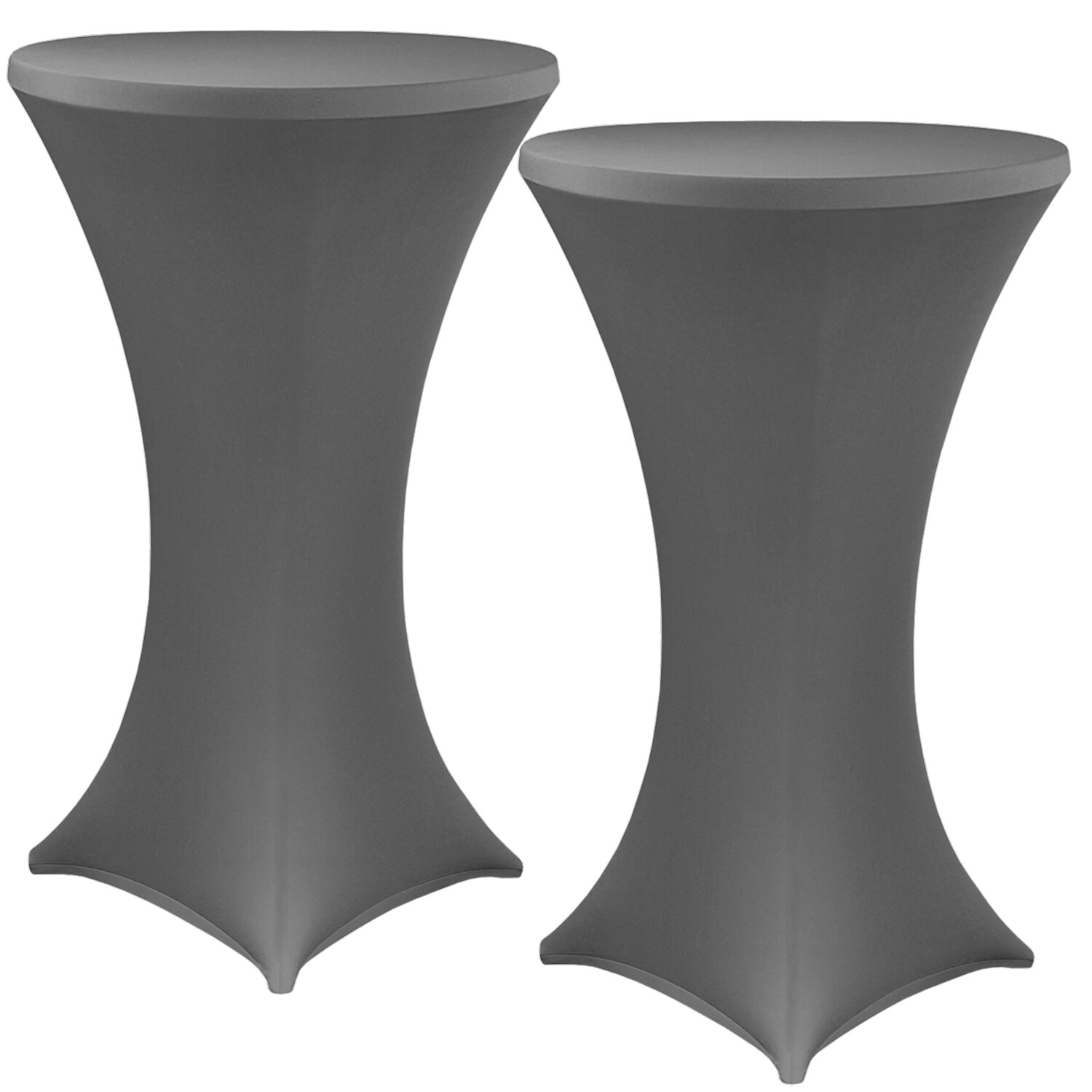 NYVI Stehtischhusse NYVIGala - Elastische Stretchhusse f&uuml;r Stehtische & Bistrotische Farbe:Anthrazit;Gr&ouml;&szlig;e:&Oslash; 60-65 cm - 2er Set - Bild 1