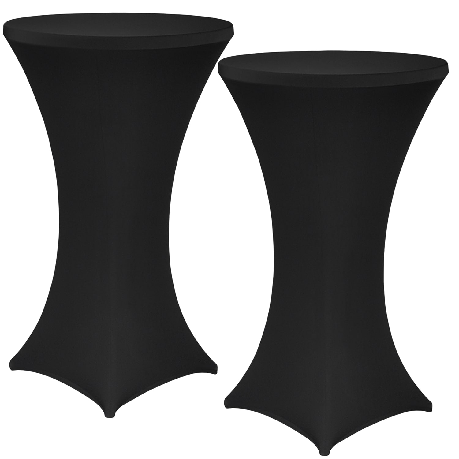 NYVI Stehtischhusse NYVIGala - Elastische Stretchhusse f&uuml;r Stehtische & Bistrotische Farbe:Schwarz;Gr&ouml;&szlig;e:&Oslash; 60-65 cm - 2er Set - Bild 1
