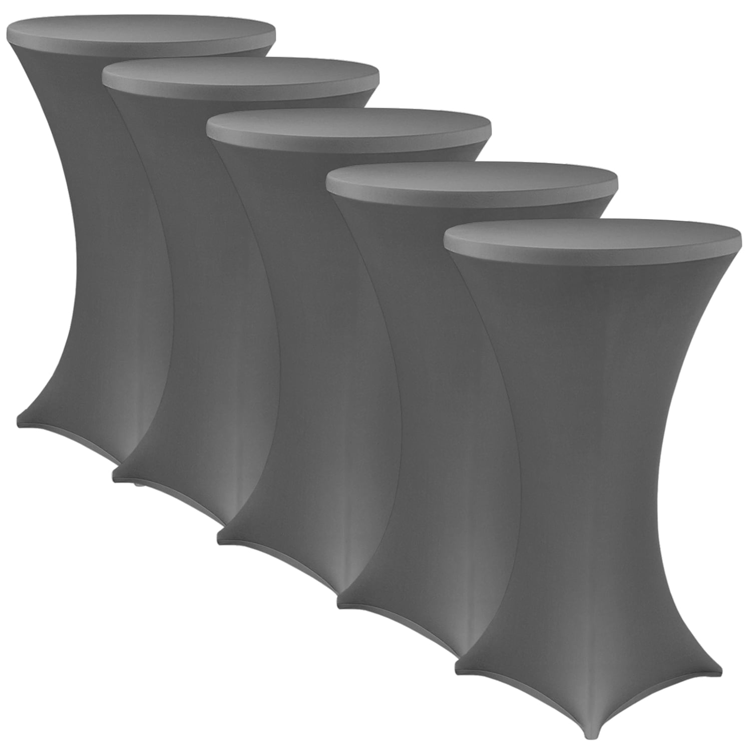 NYVI Stehtischhusse NYVIGala - Elastische Stretchhusse f&uuml;r Stehtische & Bistrotische Farbe:Anthrazit;Gr&ouml;&szlig;e:&Oslash; 70-75 cm - 5er Set - Bild 1