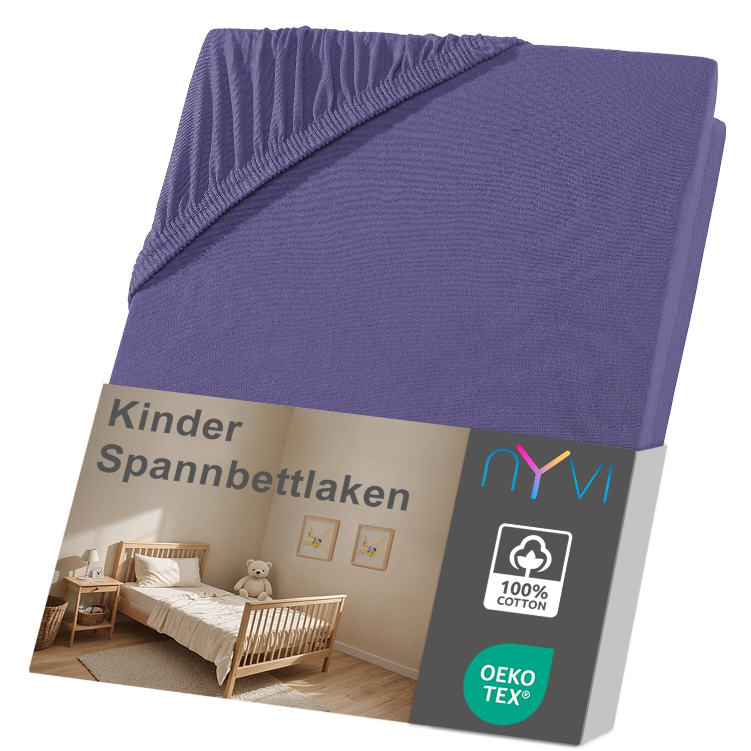 Odot Spannbettlaken Kinderbett 120x60cm - Weicher Matratzenbezug Mit Rundum-Gummi