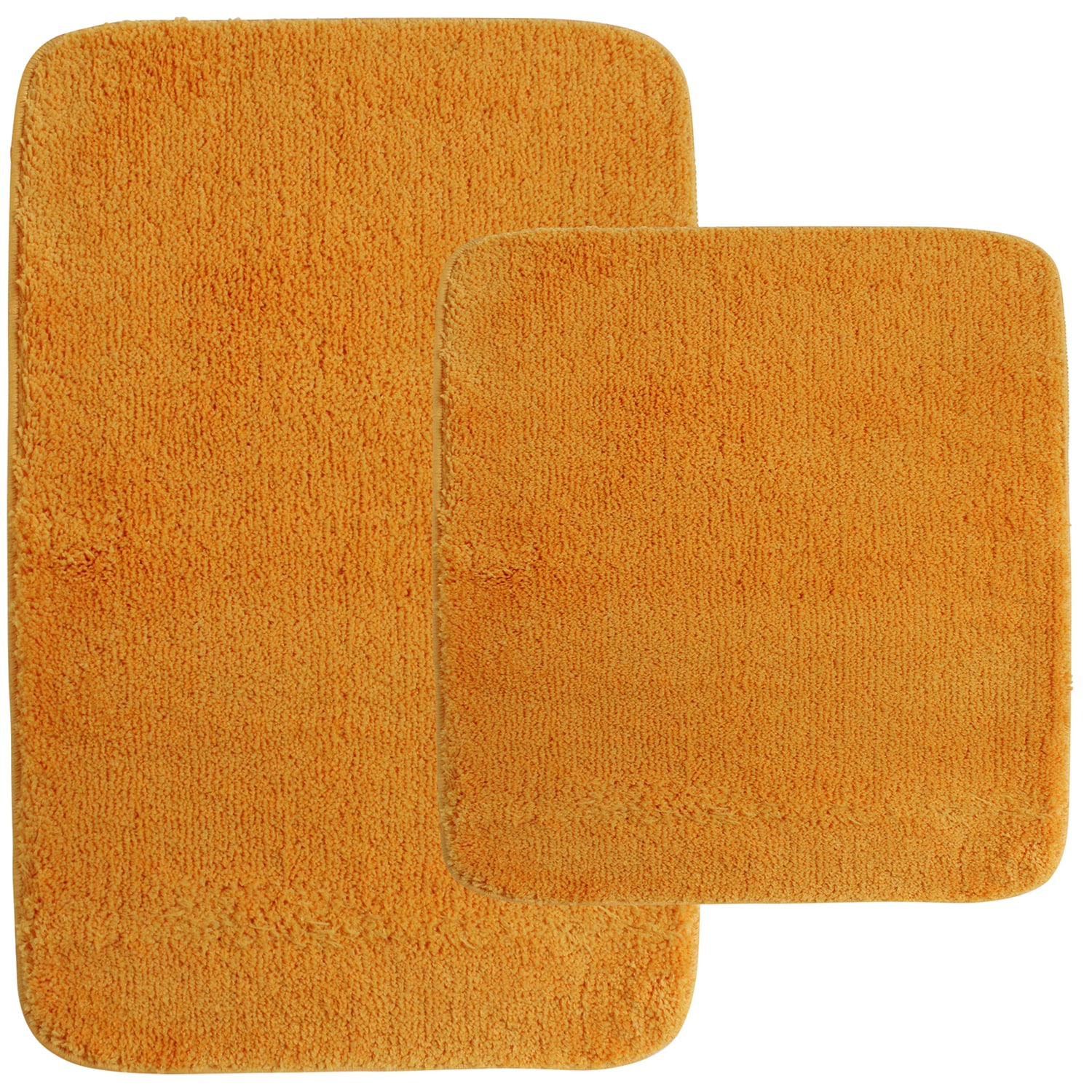 NYVI Badematte NYVISpa Lasalle  - Badezimmerteppich - Rutschfest, Saugf&auml;hig, Schnell Trocknend, Fu&szlig;bodenheizung geeignet, Waschbar, Weich Farbe:Orange;Gr&ouml;&szlig;e:Set 45x50 + 50x80 cm - Bild 1