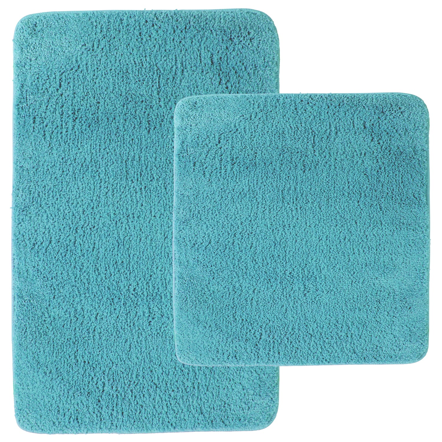 NYVI Badematte NYVISpa Lasalle  - Badezimmerteppich - Rutschfest, Saugf&auml;hig, Schnell Trocknend, Fu&szlig;bodenheizung geeignet, Waschbar, Weich Farbe:Aqua;Gr&ouml;&szlig;e:Set 45x50 + 50x80 cm - Bild 1