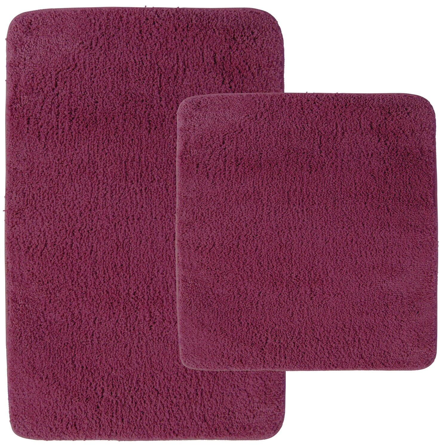 NYVI Badematte NYVISpa Lasalle  - Badezimmerteppich - Rutschfest, Saugf&auml;hig, Schnell Trocknend, Fu&szlig;bodenheizung geeignet, Waschbar, Weich Farbe:Lila;Gr&ouml;&szlig;e:Set 45x50 + 50x80 cm - Bild 1