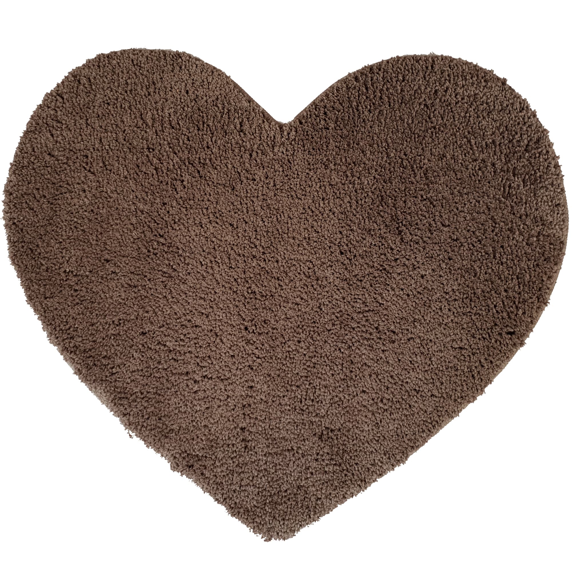 NYVI Badematte NYVISpa Lasalle  - Badezimmerteppich - Rutschfest, Saugf&auml;hig, Schnell Trocknend, Fu&szlig;bodenheizung geeignet, Waschbar, Weich Farbe:Taupe;Gr&ouml;&szlig;e:Badematte Herz 70x80 cm - Bild 1