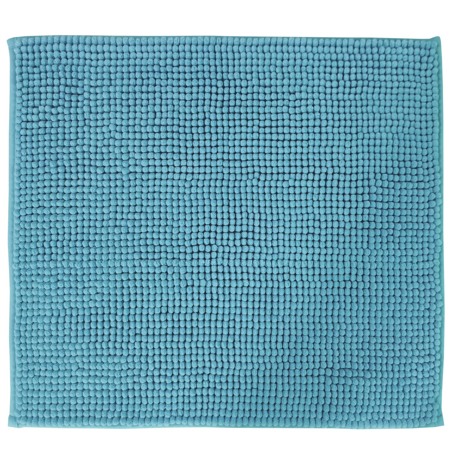 NYVI Badematte NYVISpa Chenille Rechteckig - Badezimmerteppich - Rutschfest, Saugf&auml;hig, Schnell Trocknend, Fu&szlig;bodenheizung geeignet, Waschbar, Weich Farbe:Aqua;Gr&ouml;&szlig;e:WC-Vorleger 45x50 cm - Bild 1