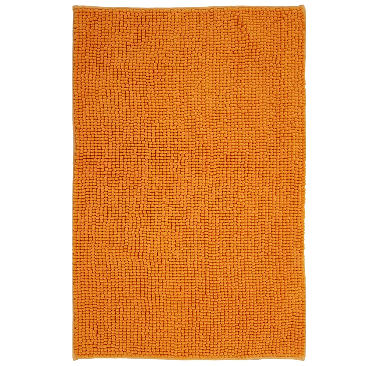 NYVI Badematte NYVISpa Chenille Rechteckig - Badezimmerteppich - Rutschfest, Saugf&auml;hig, Schnell Trocknend, Fu&szlig;bodenheizung geeignet, Waschbar, Weich Farbe:Orange;Gr&ouml;&szlig;e:Badematte 50x80 cm - Bild 1