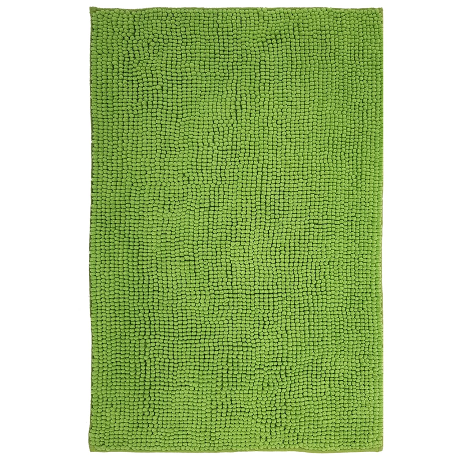 NYVI Badematte NYVISpa Chenille Rechteckig - Badezimmerteppich - Rutschfest, Saugf&auml;hig, Schnell Trocknend, Fu&szlig;bodenheizung geeignet, Waschbar, Weich Farbe:Gr&uuml;n;Gr&ouml;&szlig;e:Badematte 50x80 cm - Bild 1